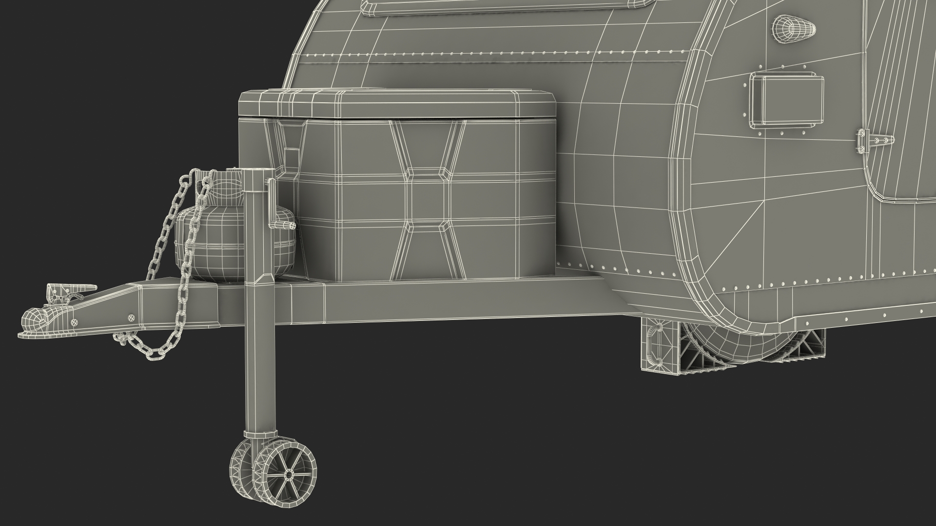 3D Teardrop Camping Trailer with Wheel Chock