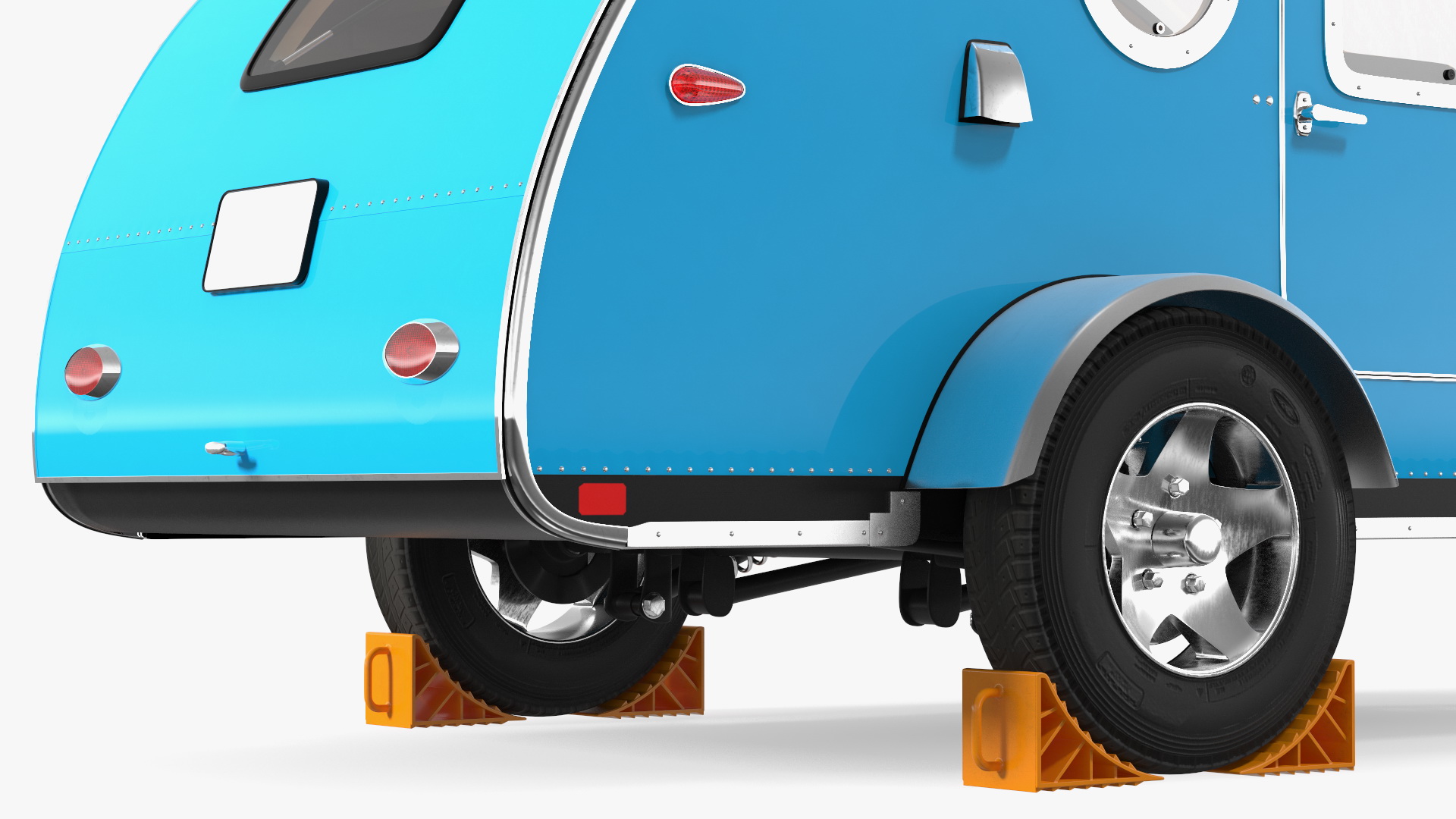 3D Teardrop Camping Trailer with Wheel Chock
