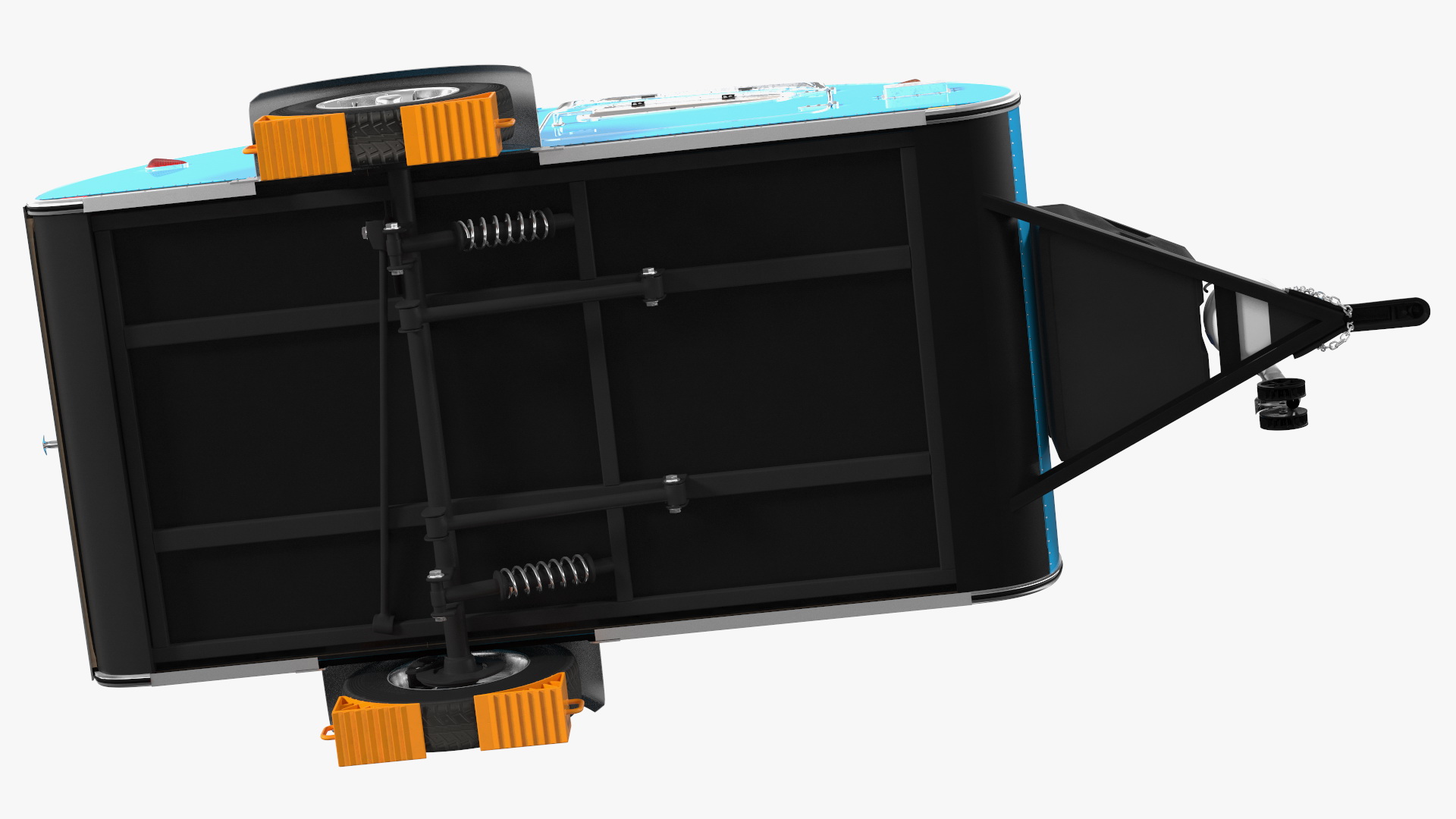 3D Teardrop Camping Trailer with Wheel Chock