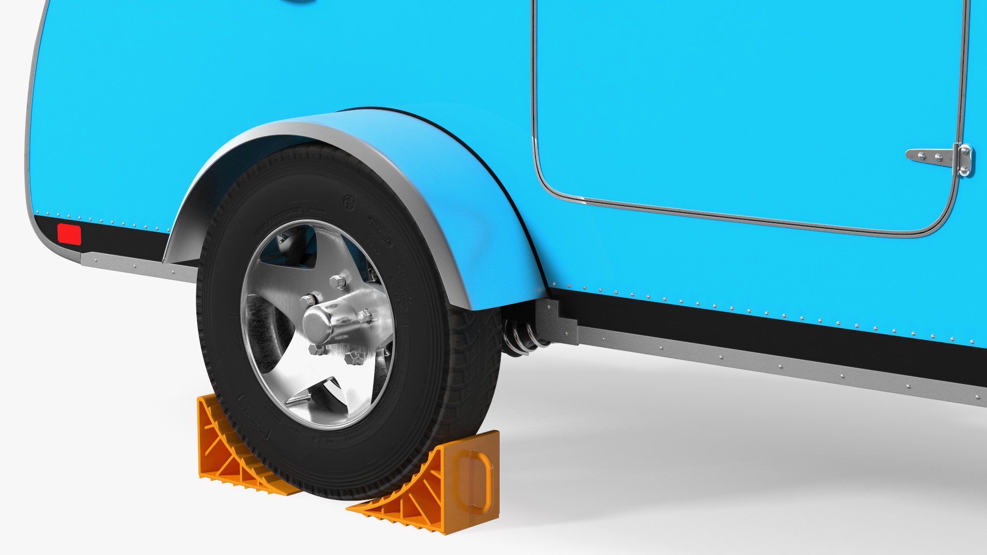 3D Teardrop Camping Trailer with Wheel Chock