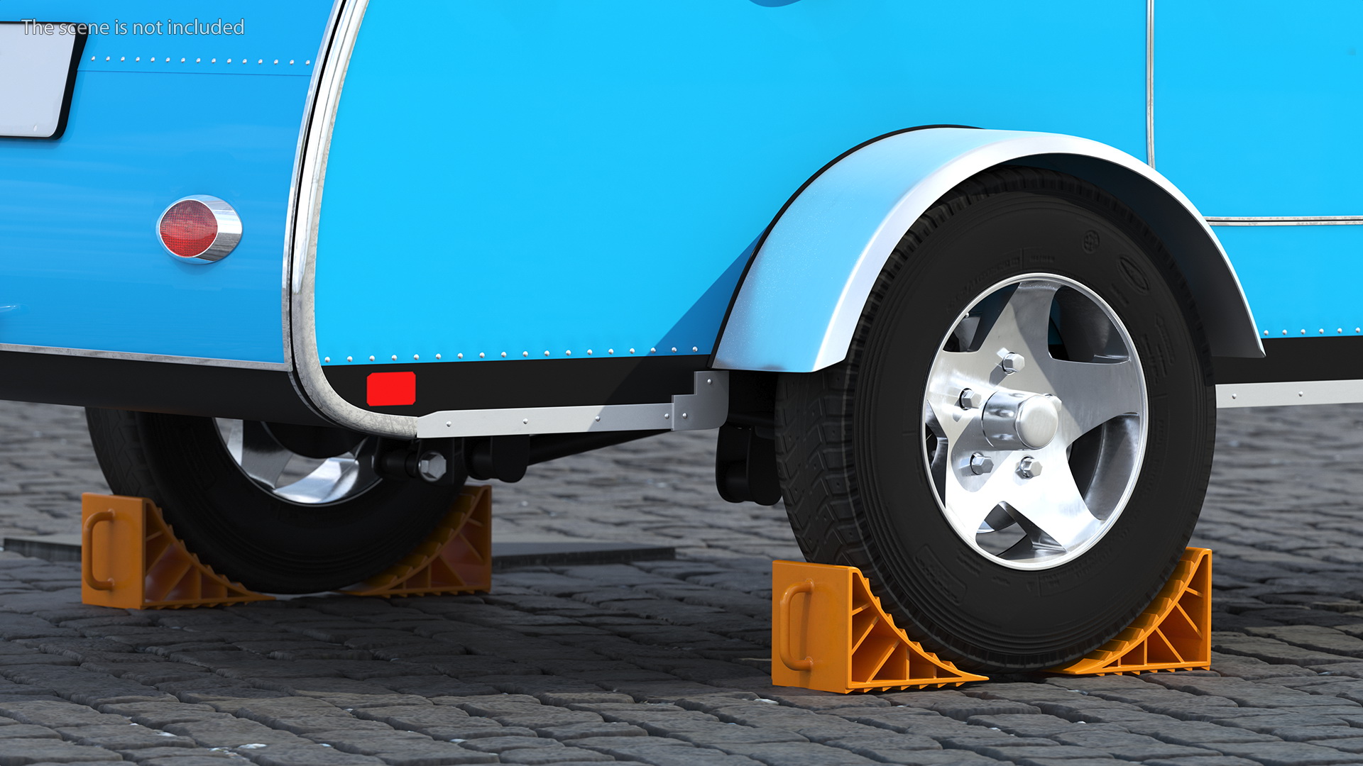 3D Teardrop Camping Trailer with Wheel Chock