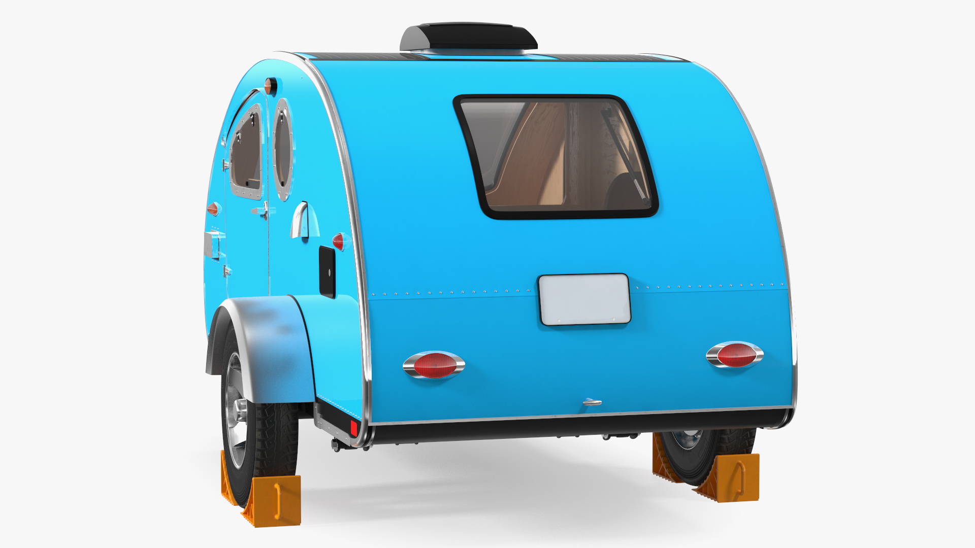 3D Teardrop Camping Trailer with Wheel Chock