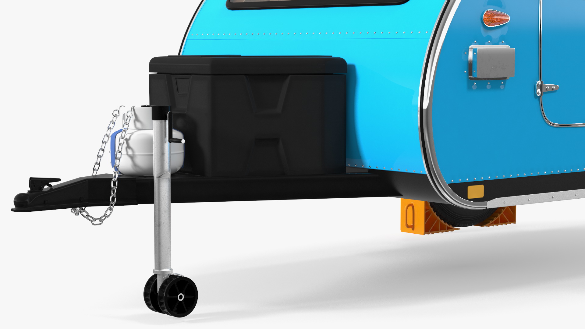 3D Teardrop Camping Trailer with Wheel Chock