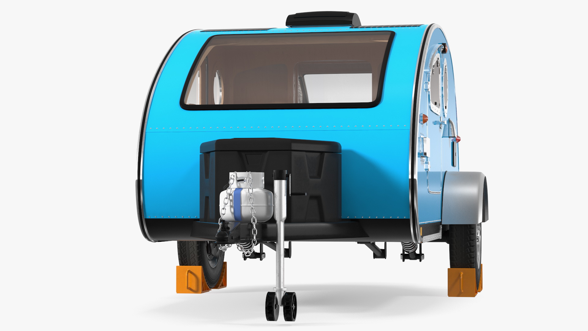 3D Teardrop Camping Trailer with Wheel Chock