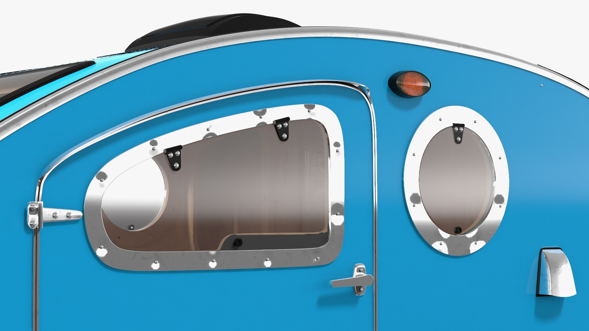 3D Teardrop Camping Trailer with Wheel Chock