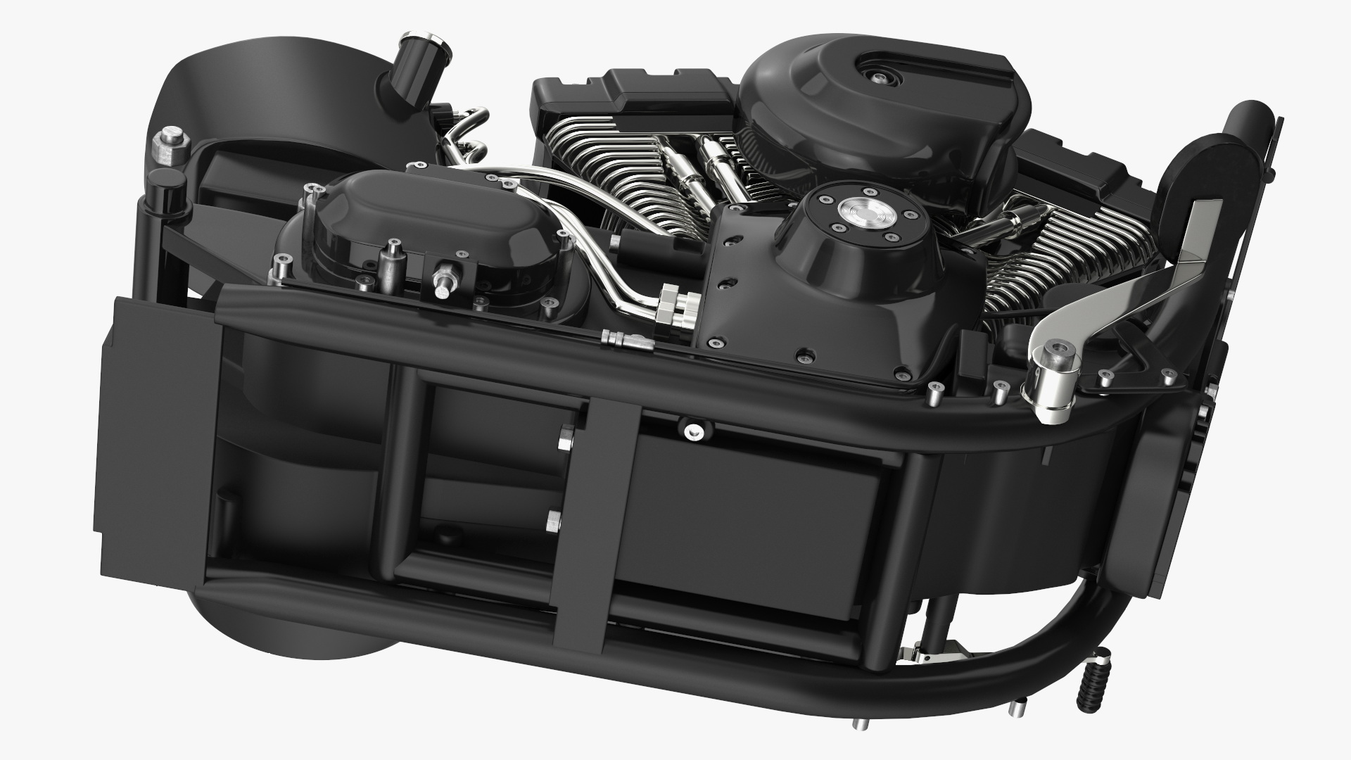 V-Twin Motorcycle Engine 3D model