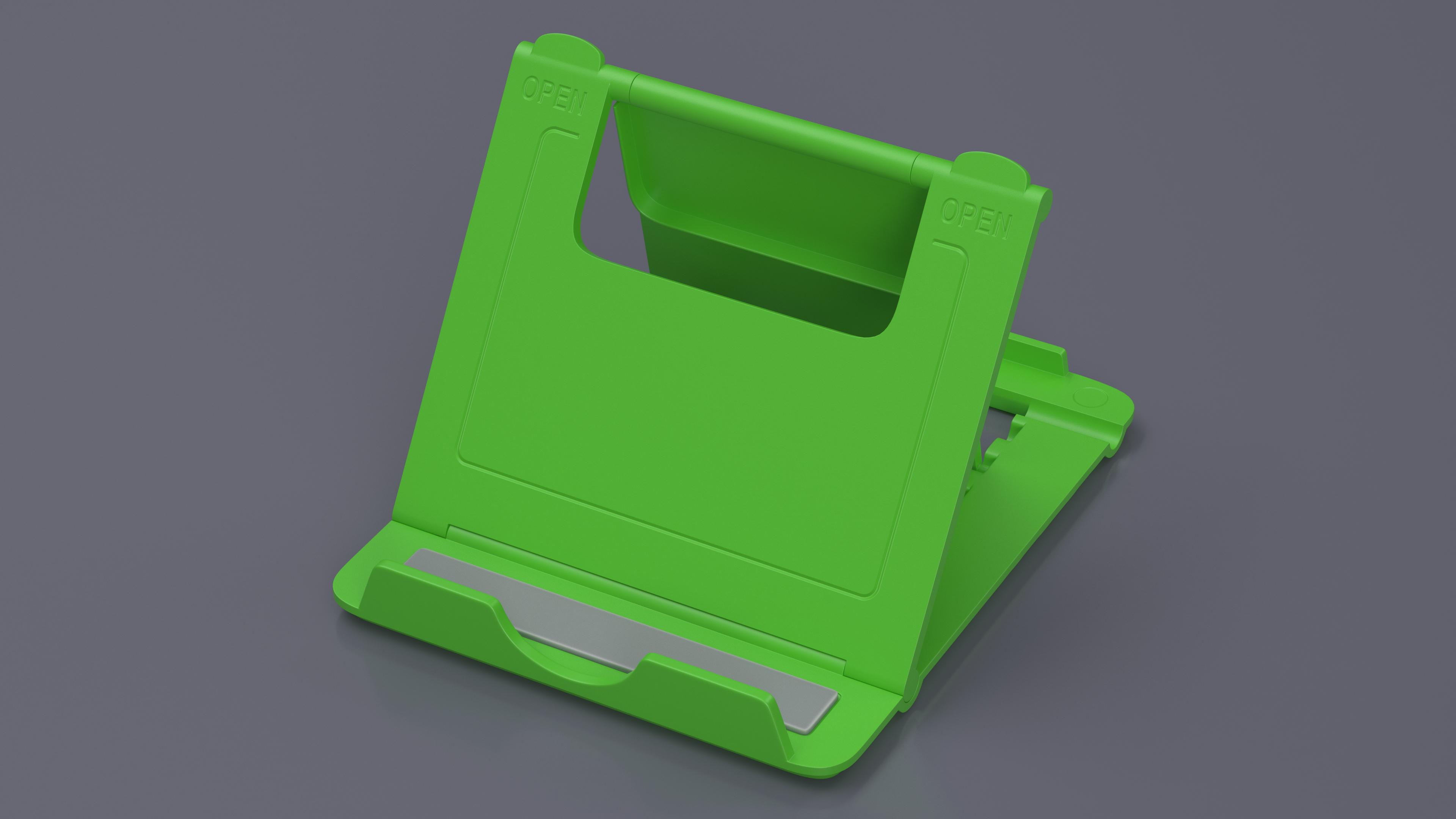 3D Stand for Phone Holder Green With Adjustable Tilt Angle Desktop model