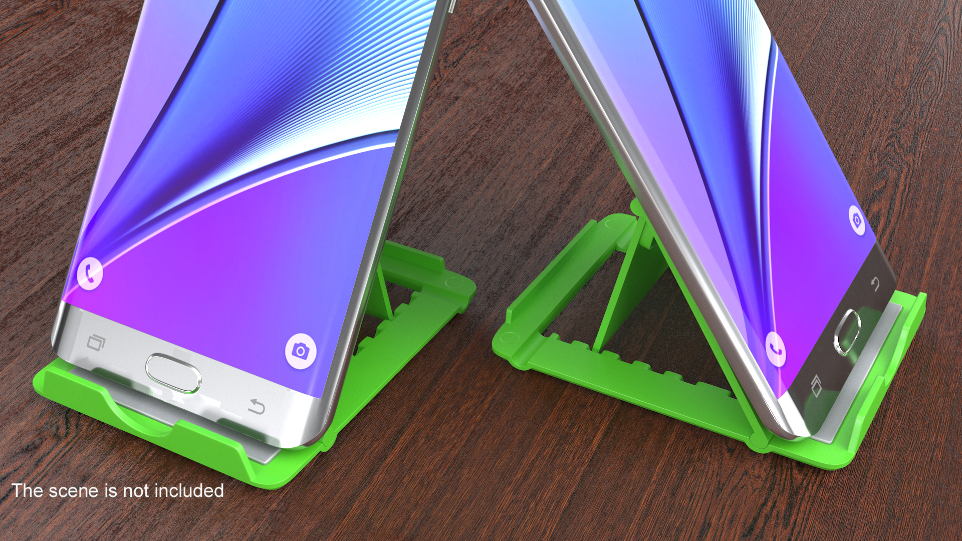 3D Stand for Phone Holder Green With Adjustable Tilt Angle Desktop model