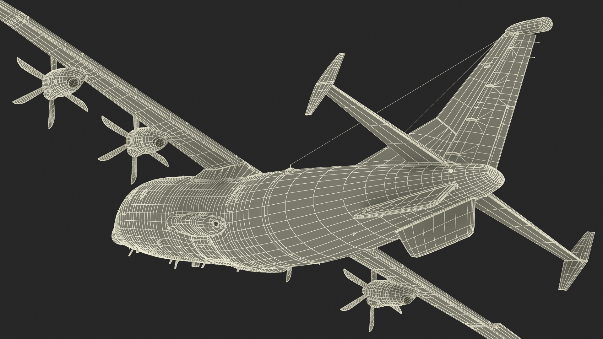 3D Medium Military Transport Aircraft Shaanxi Y 9 Rigged model