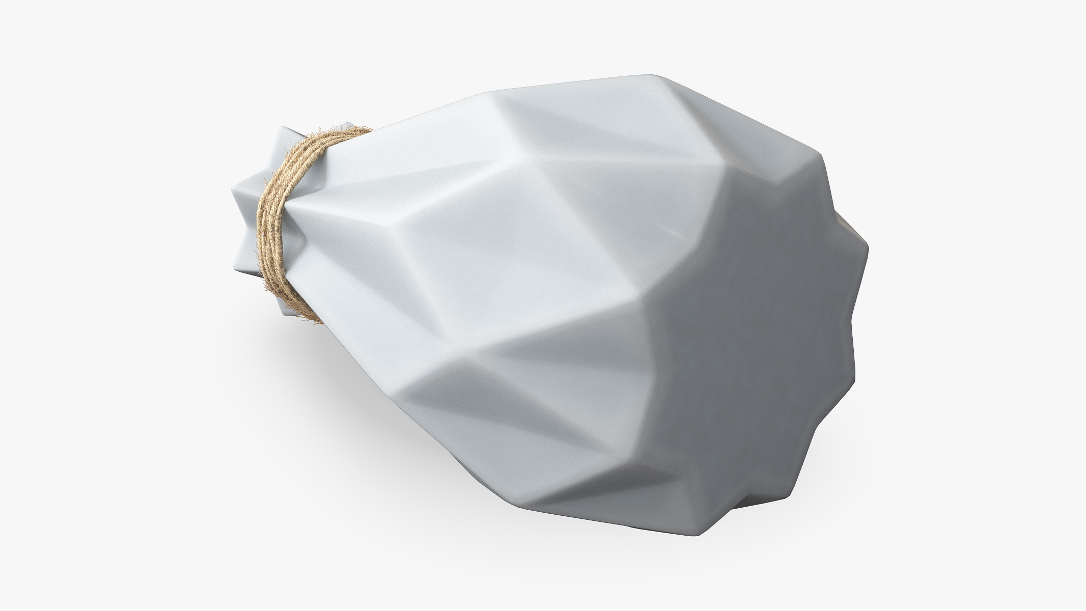 3D Diamond shape Vase with Camelia Flower model