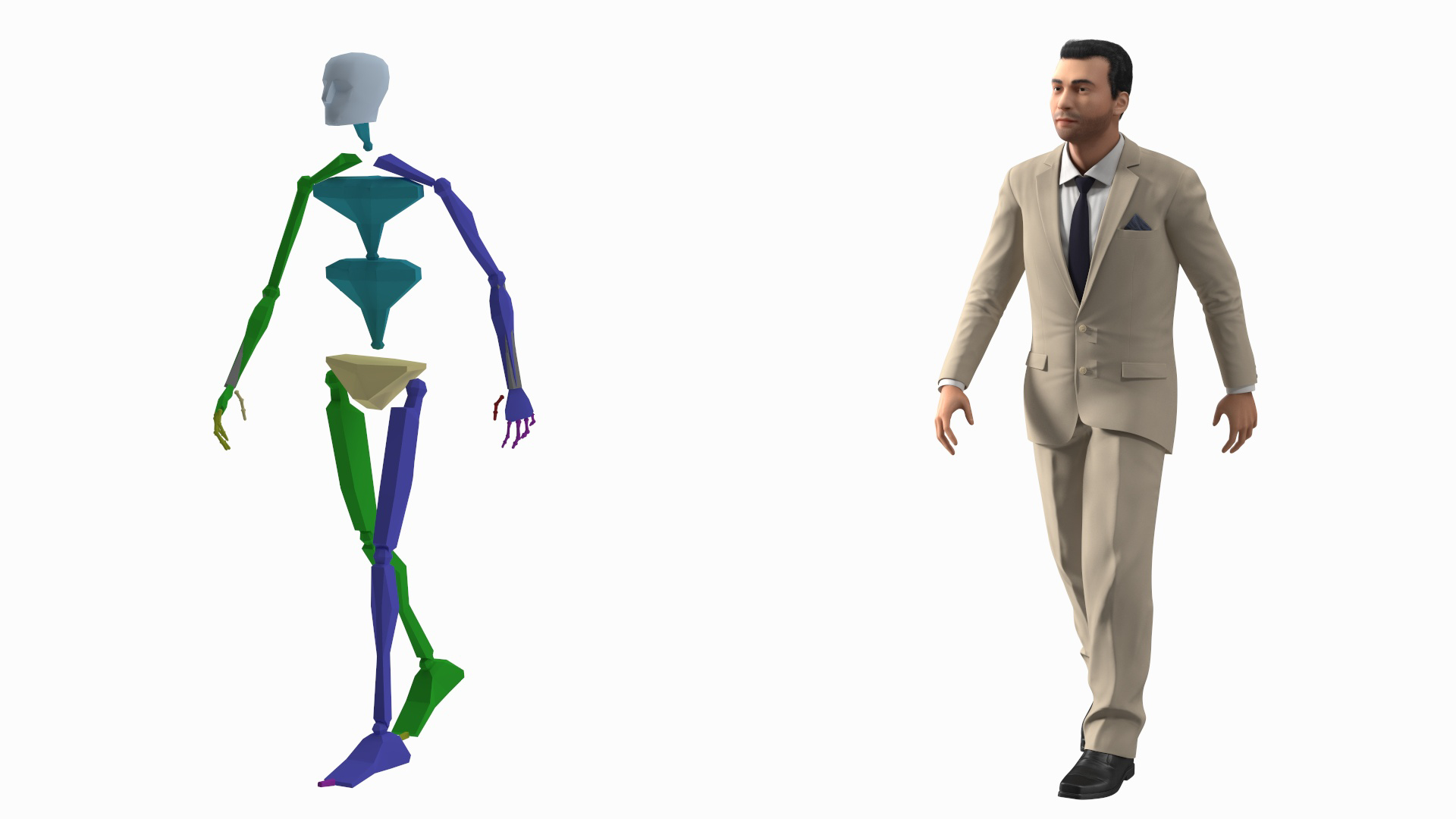 3D Businessman Rigged model