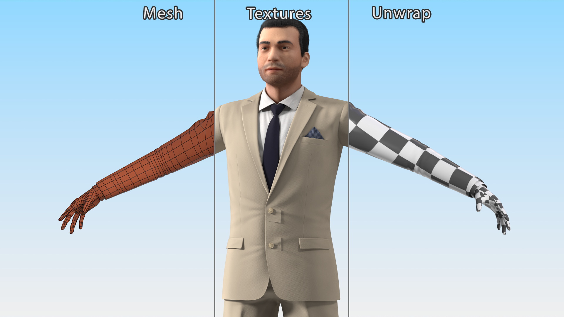 3D Businessman Rigged model