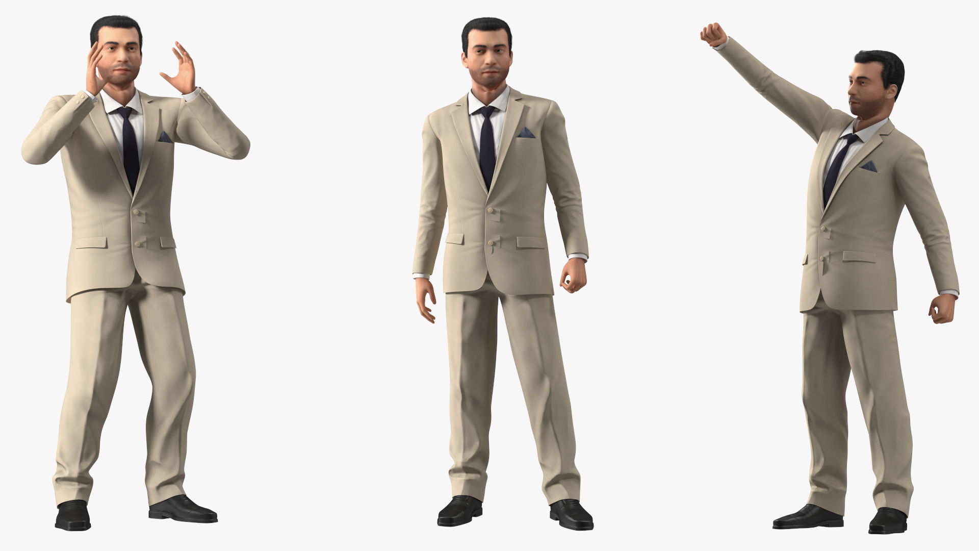 3D Businessman Rigged model