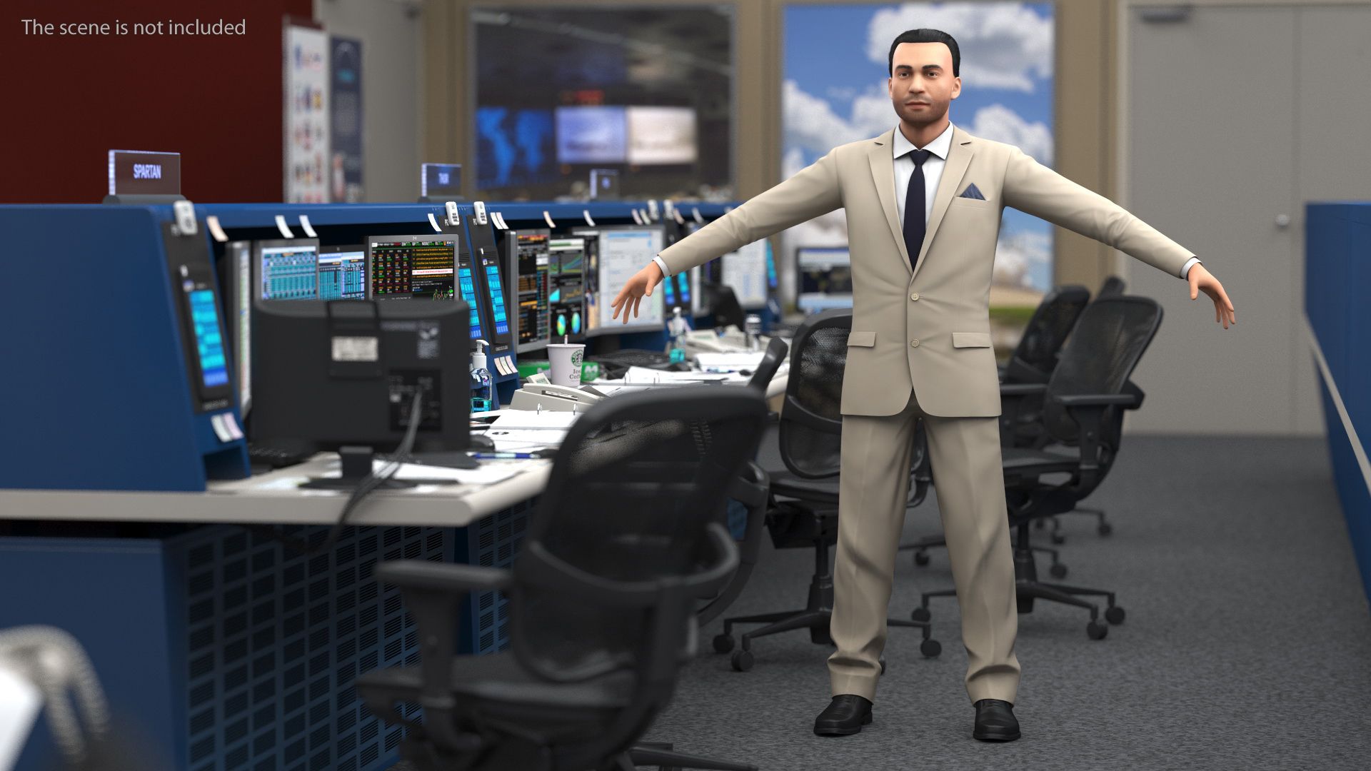 3D Businessman Rigged model