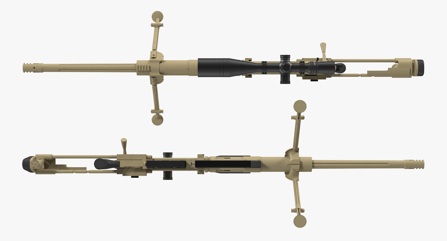 3D model CheyTac M200 Long Range Sniper Rifle System Desert