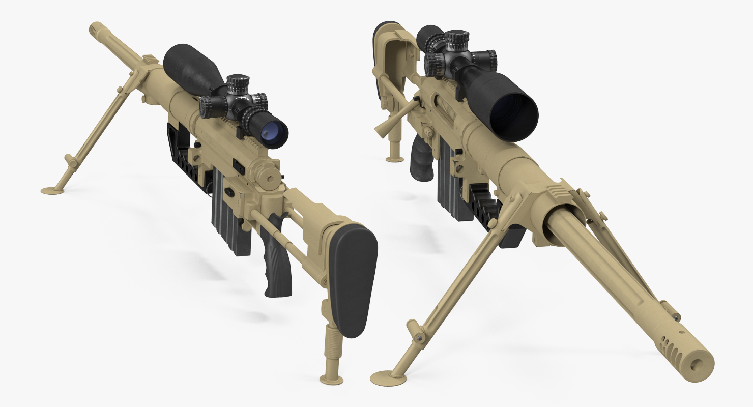 3D model CheyTac M200 Long Range Sniper Rifle System Desert