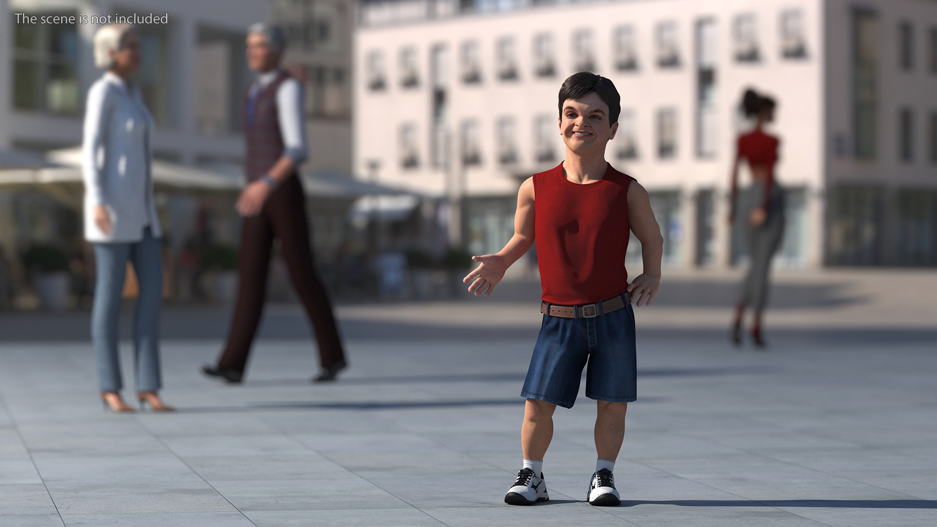 3D Happy Dwarf Man Summer Style model