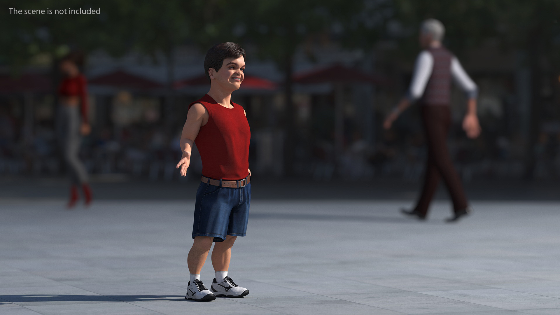 3D Happy Dwarf Man Summer Style model