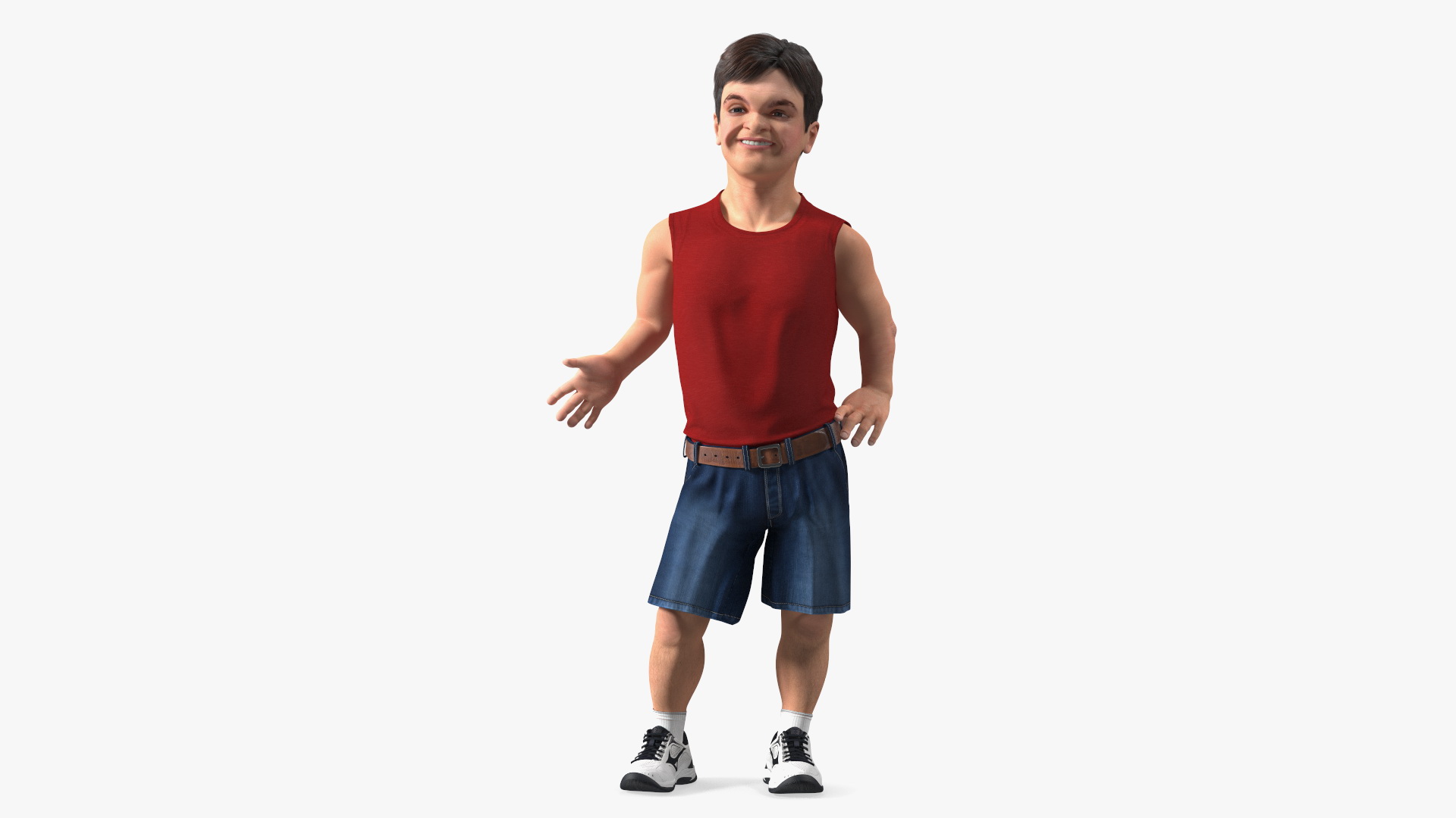 3D Happy Dwarf Man Summer Style model