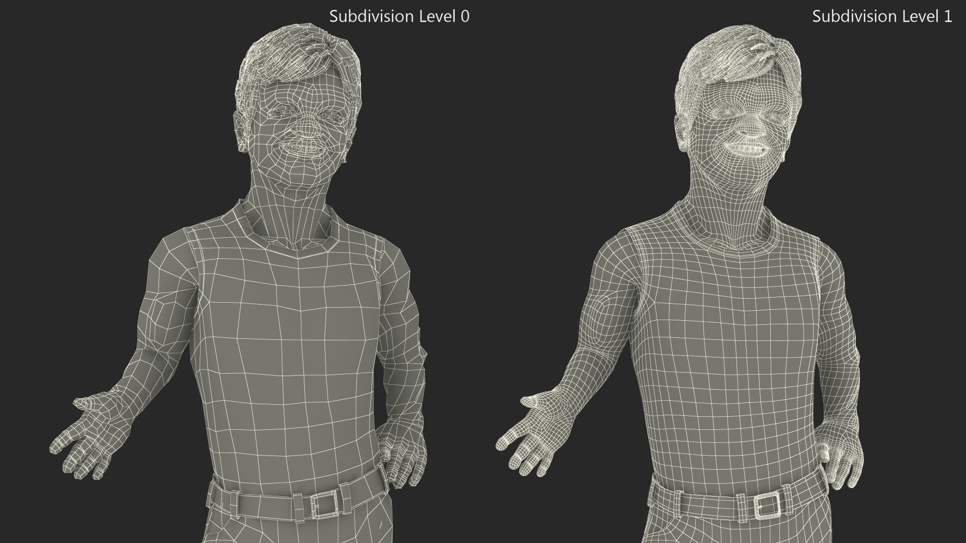 3D Happy Dwarf Man Summer Style model