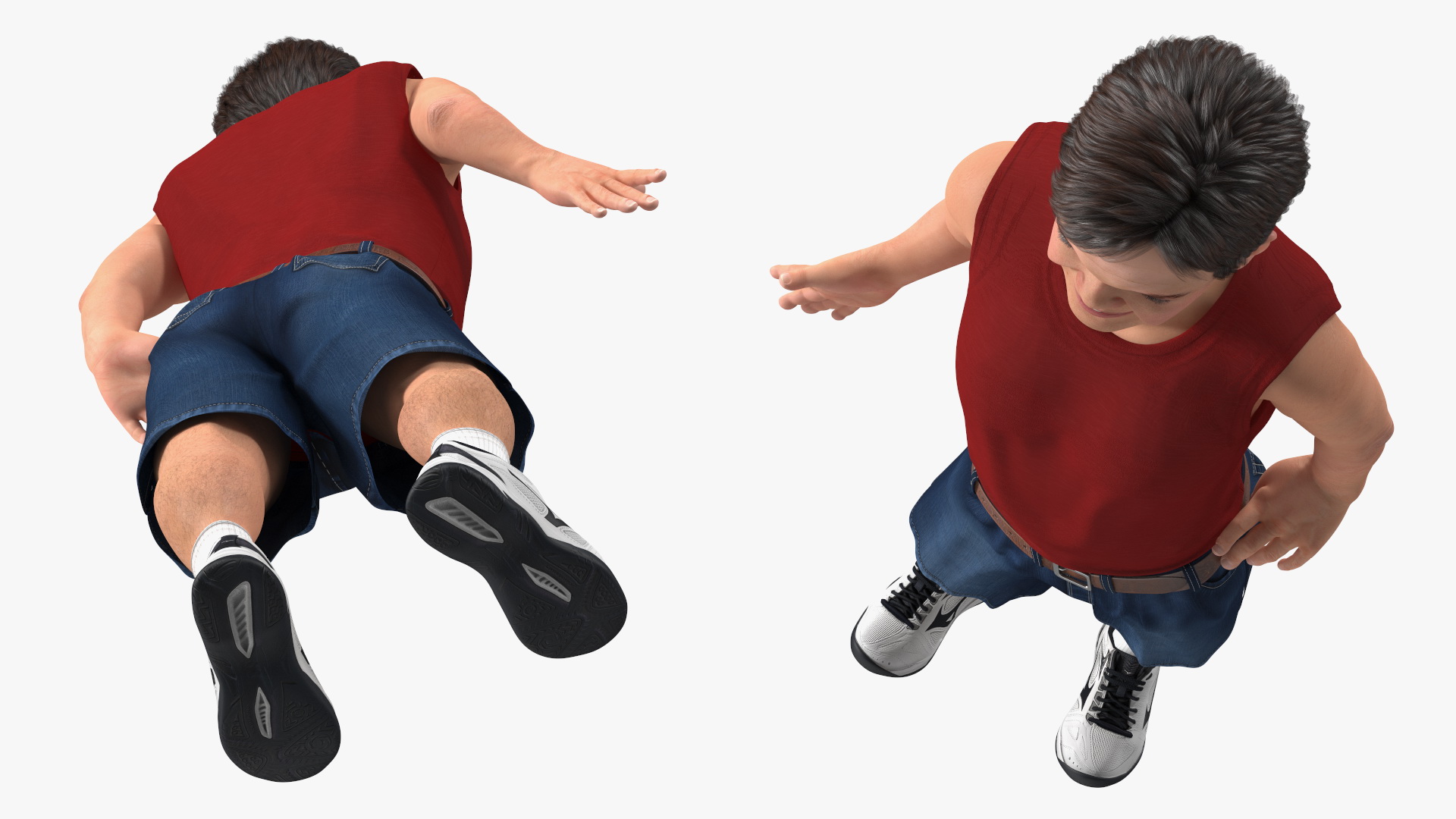 3D Happy Dwarf Man Summer Style model