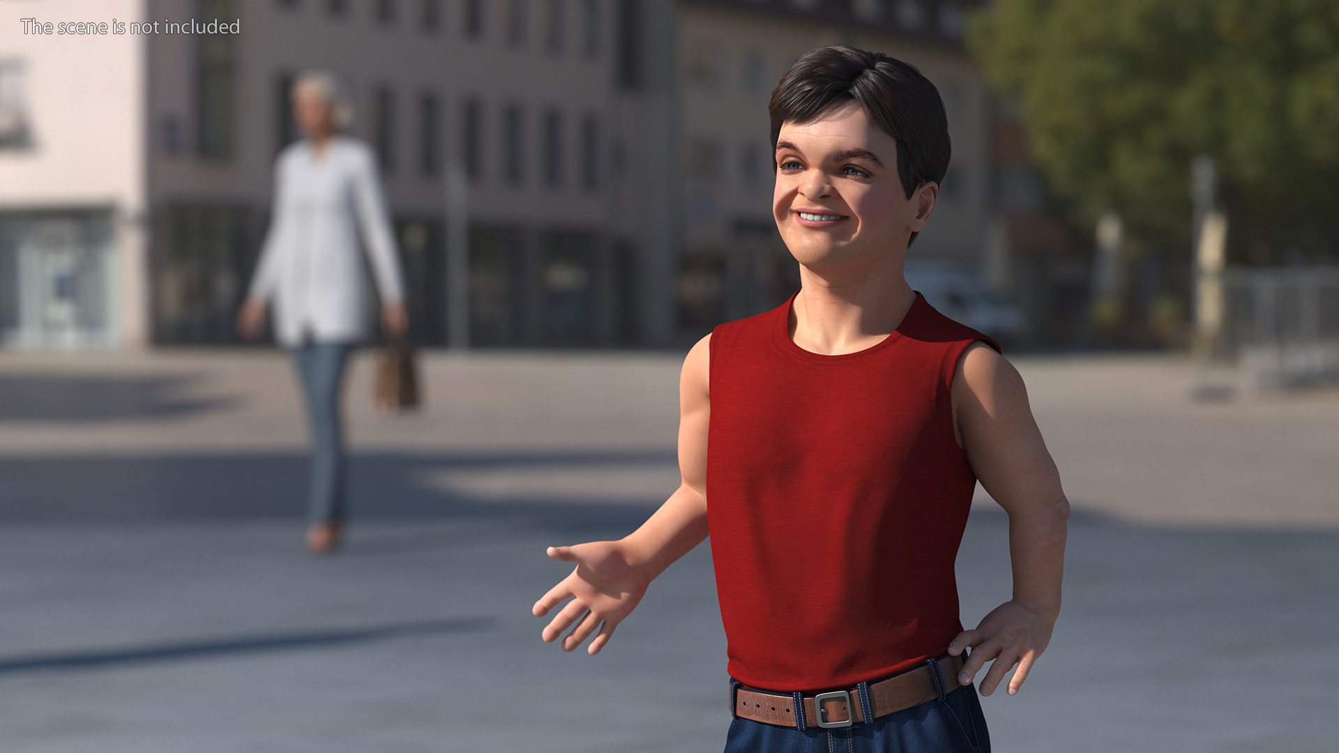 3D Happy Dwarf Man Summer Style model