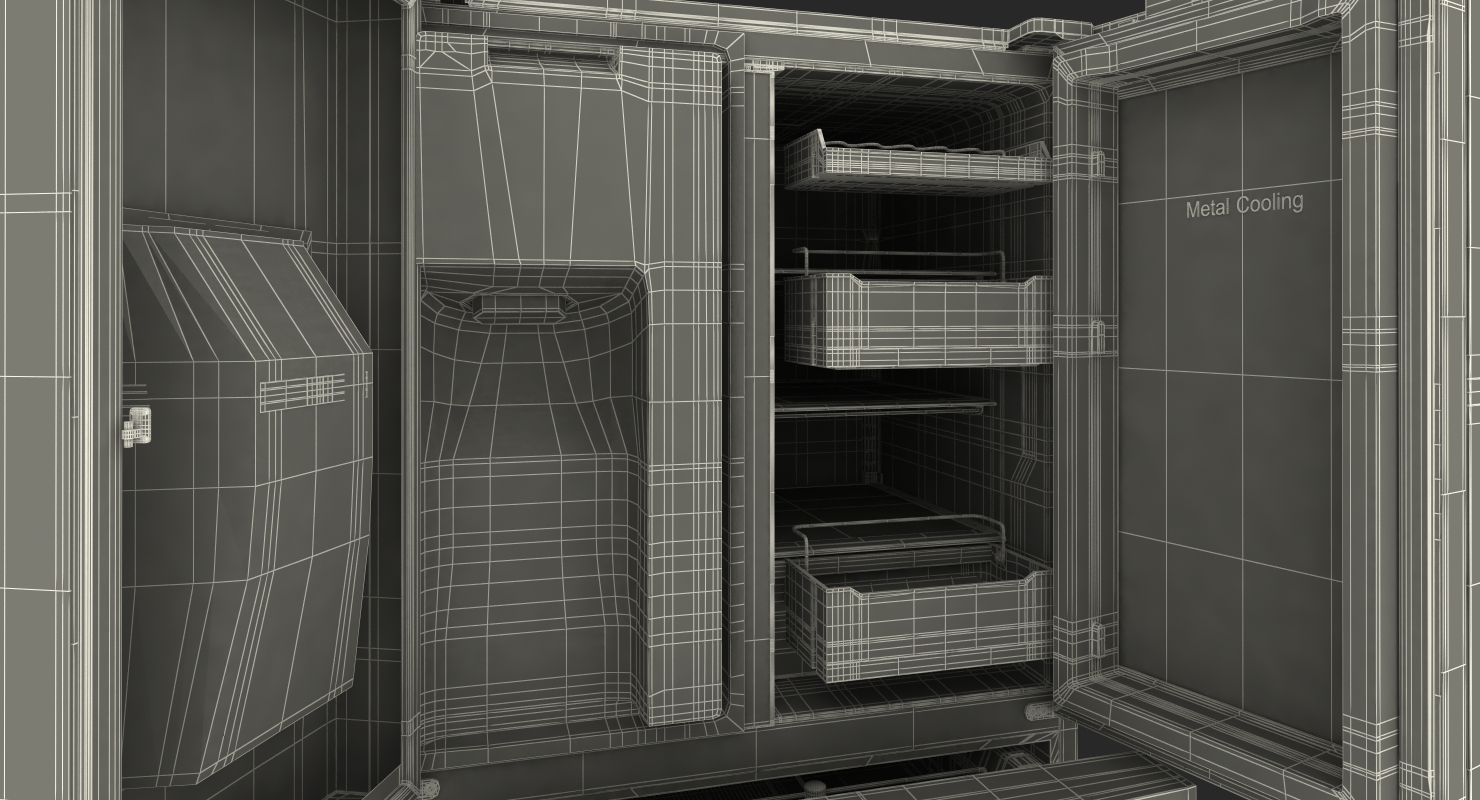 3D Samsung 4 Door Refrigerator with FlexZone Drawer model