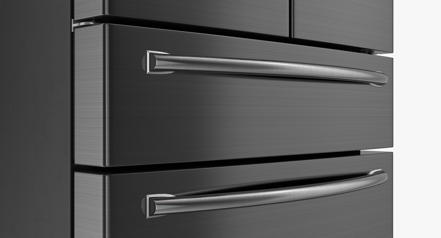 3D Samsung 4 Door Refrigerator with FlexZone Drawer model