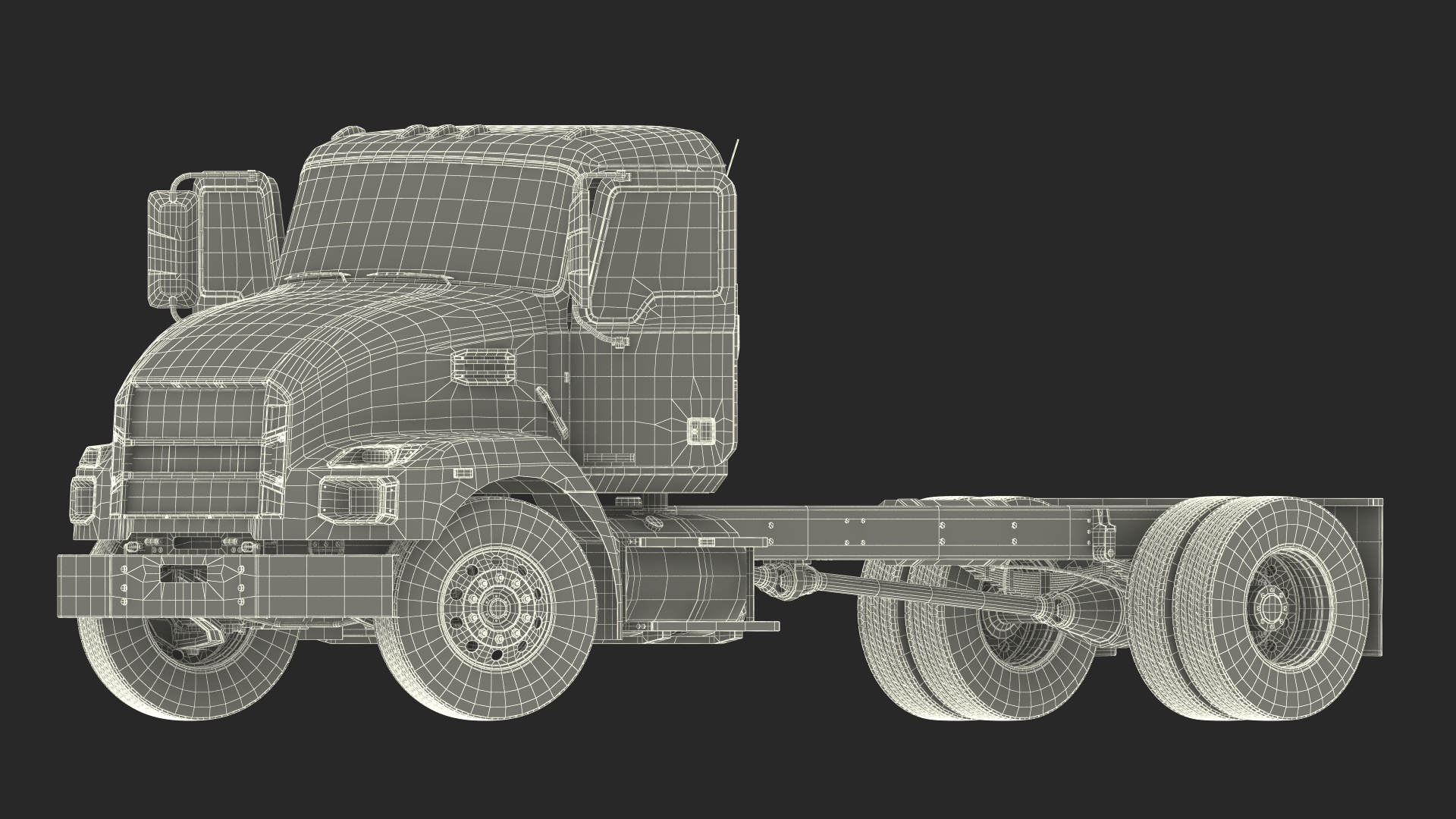 Medium-Duty Truck Rigged 3D model