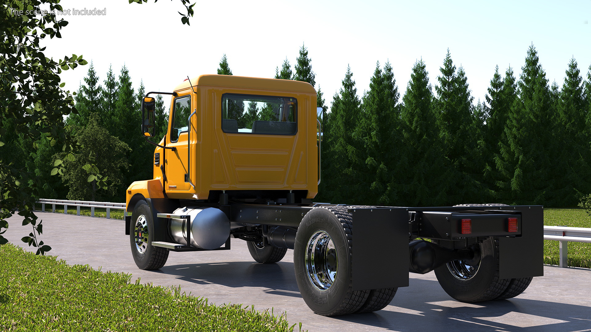 Medium-Duty Truck Rigged 3D model