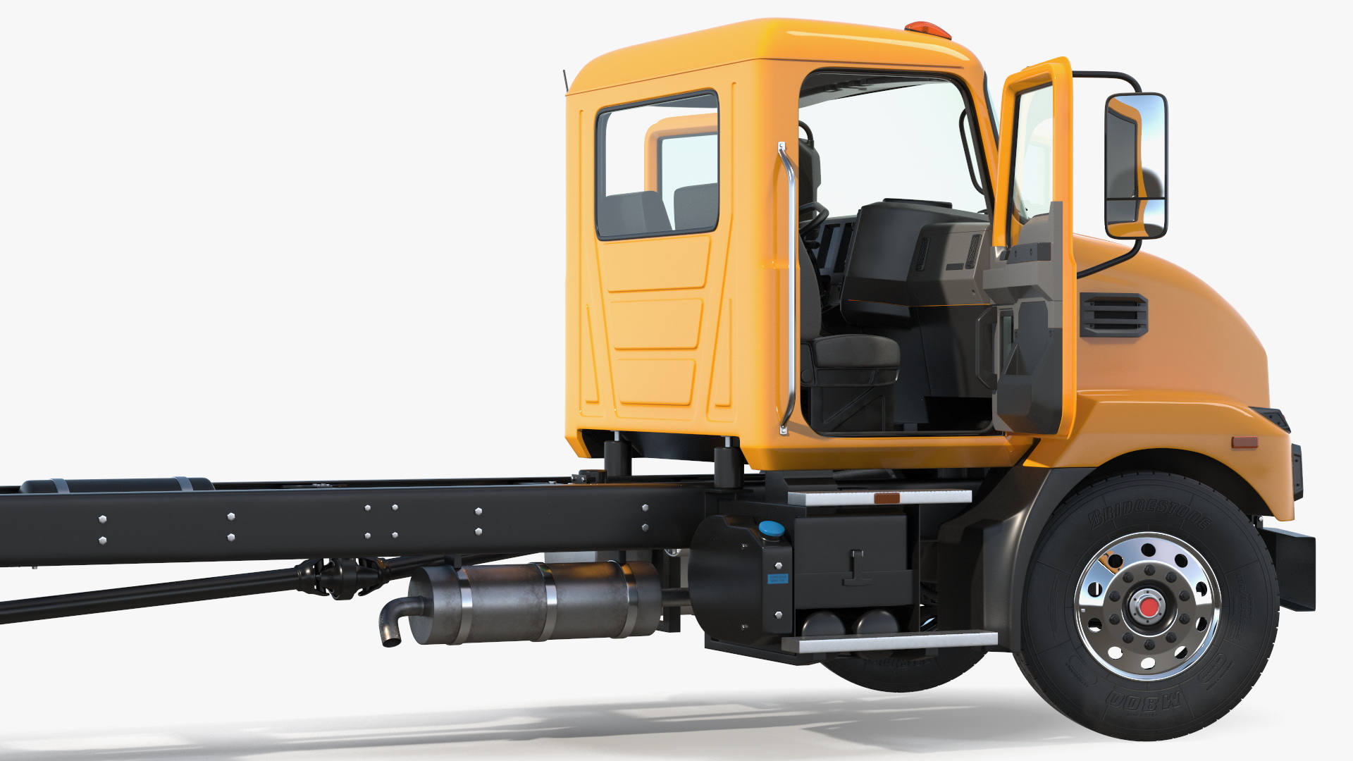 Medium-Duty Truck Rigged 3D model
