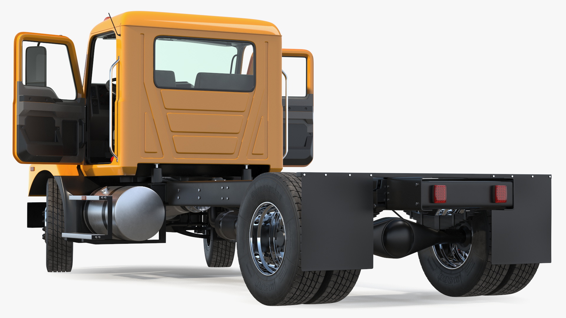 Medium-Duty Truck Rigged 3D model