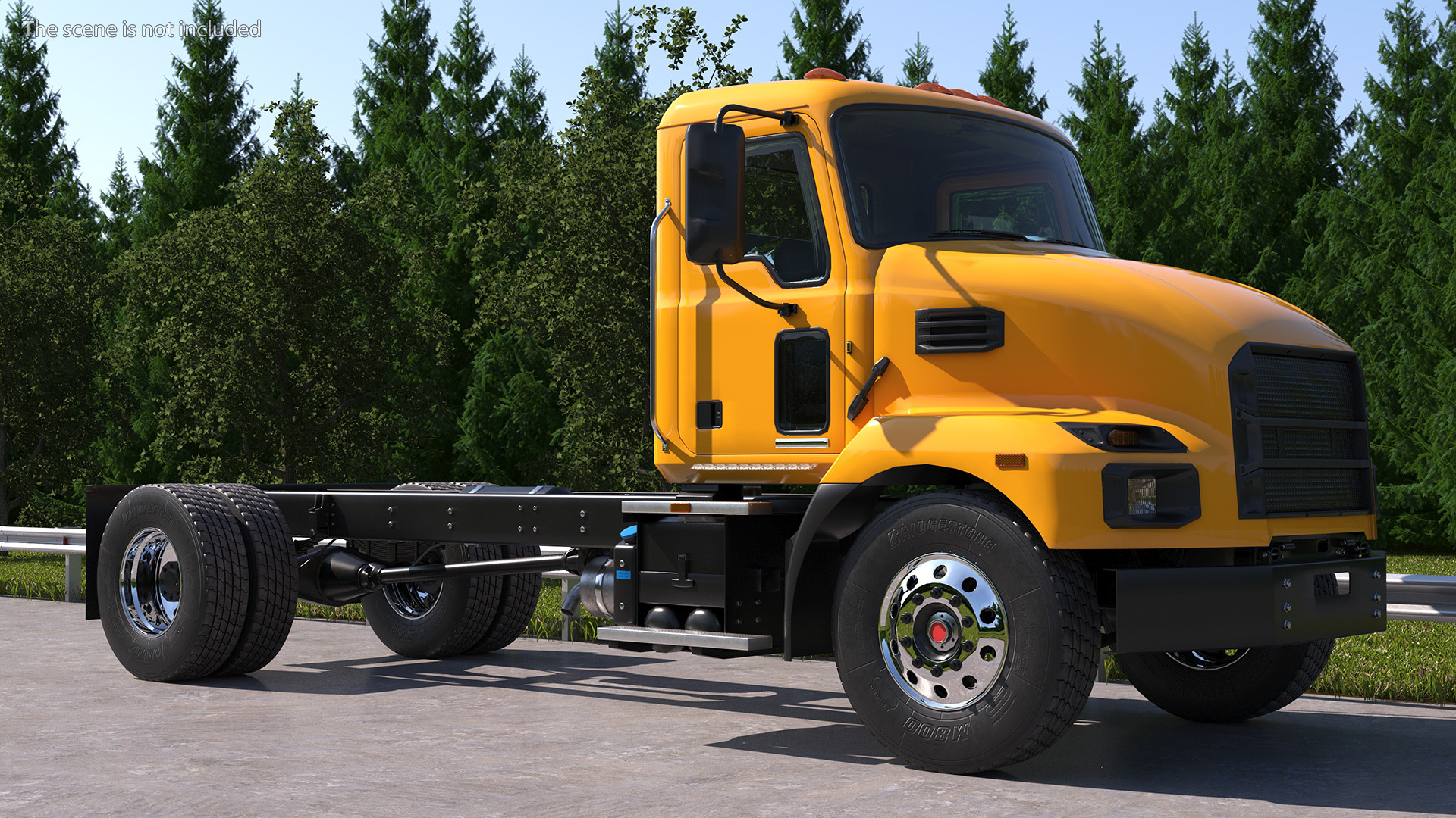 Medium-Duty Truck Rigged 3D model