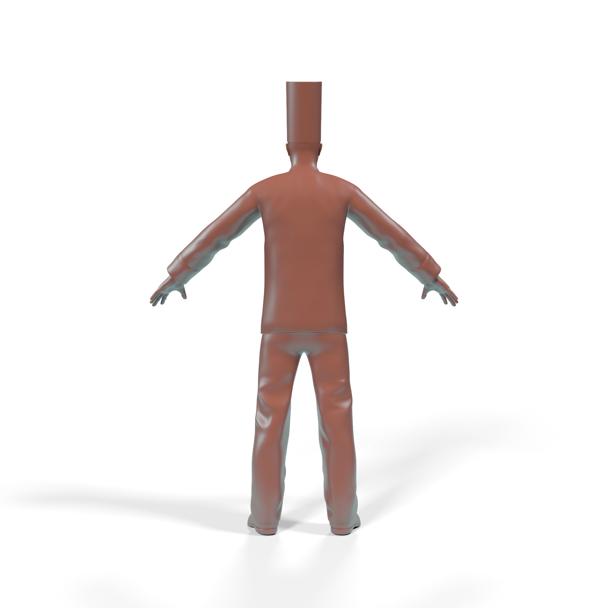 Chef A-Pose for 3D Print 3D model