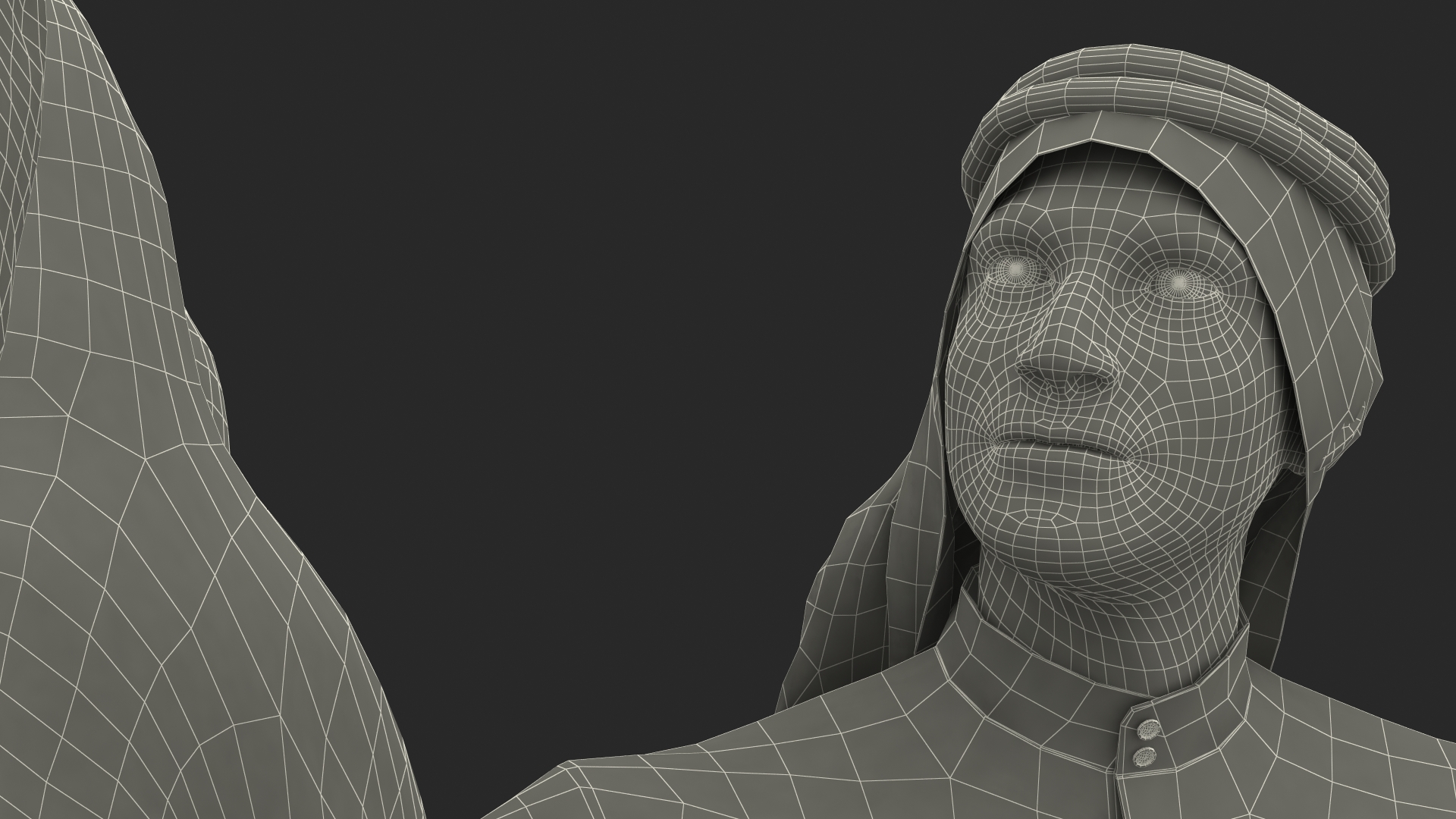 3D Arab Man with Camel on Desert Fur model