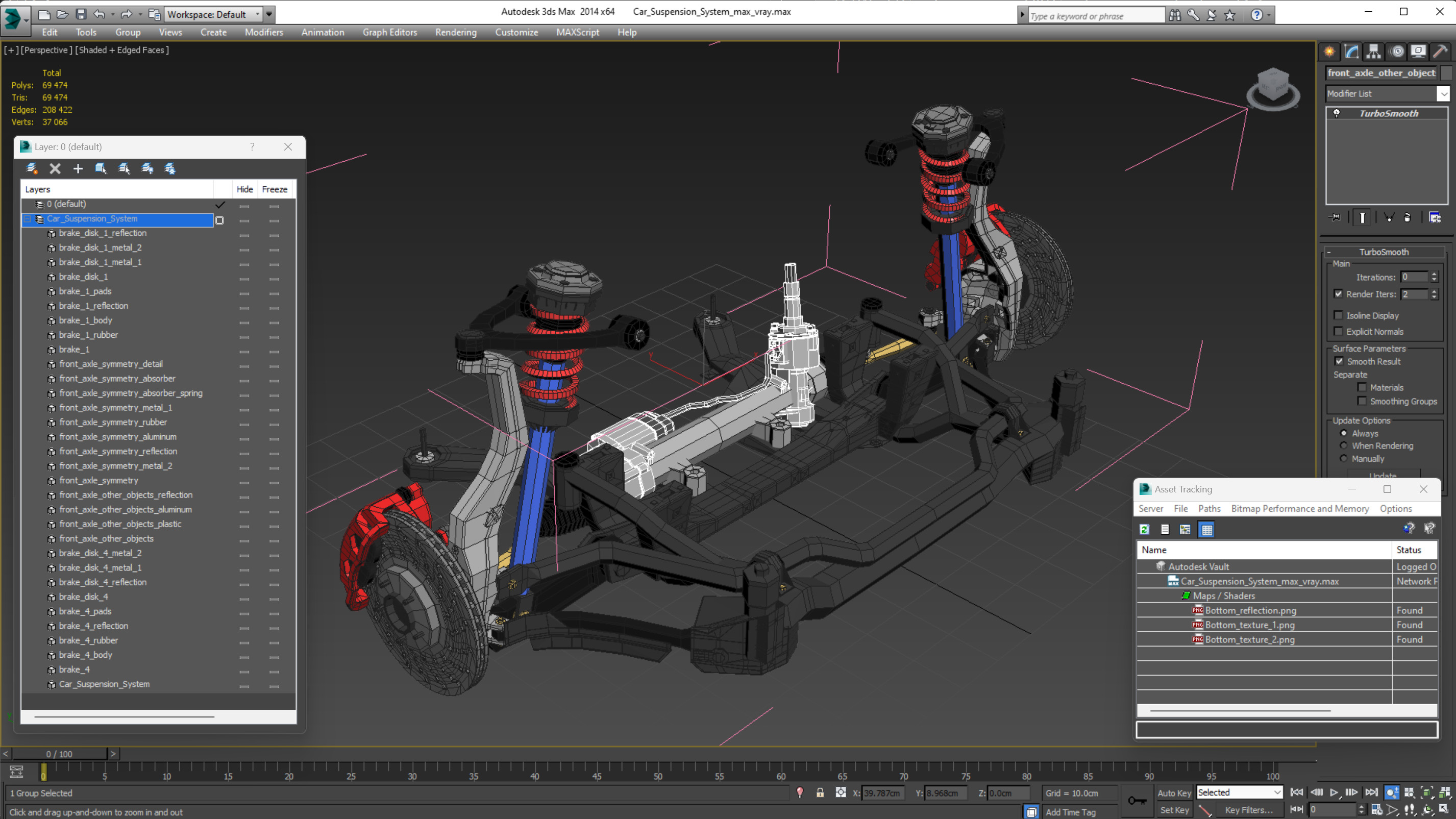 3D Car Suspension System