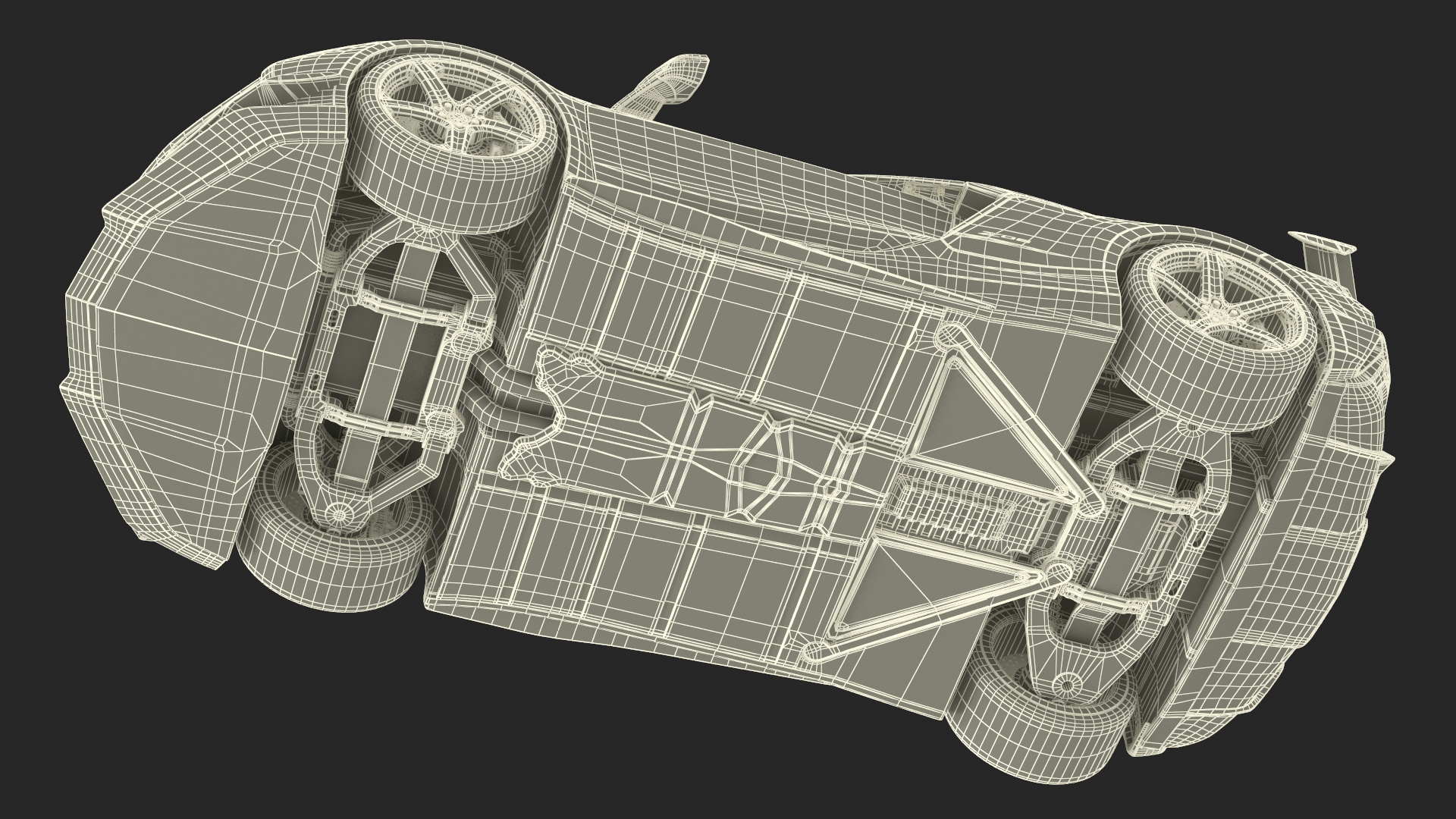 3D Yellow Chevy Corvette Z0 2023 Coupe Rigged for Maya