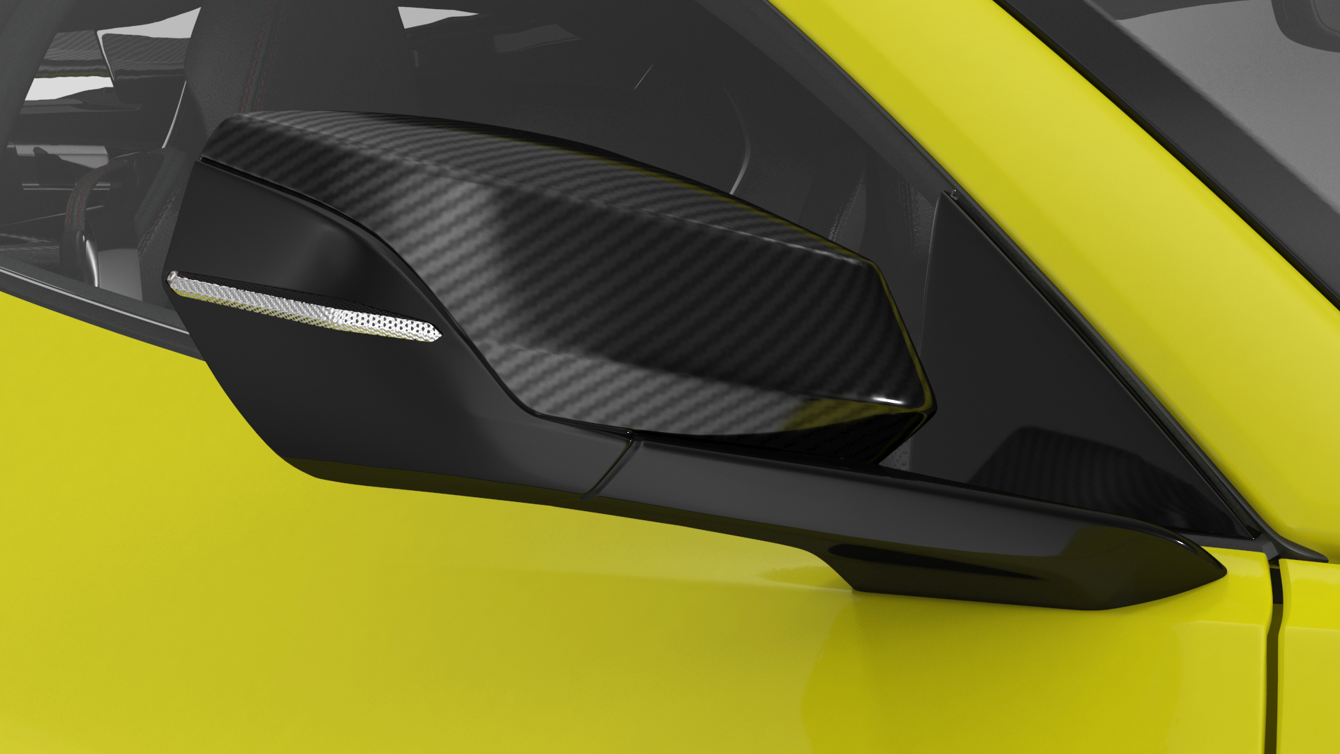 3D Yellow Chevy Corvette Z0 2023 Coupe Rigged for Maya