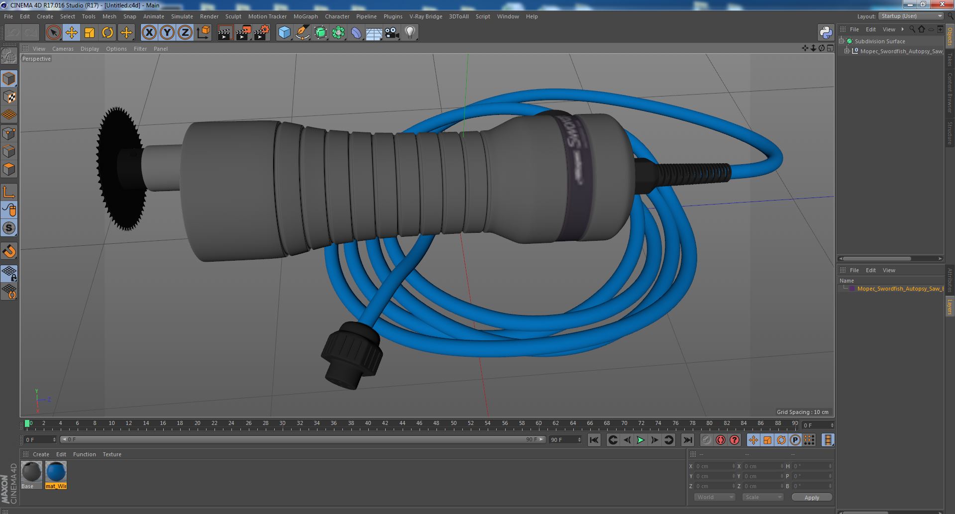 3D Mopec Swordfish Autopsy Saw BD141 model