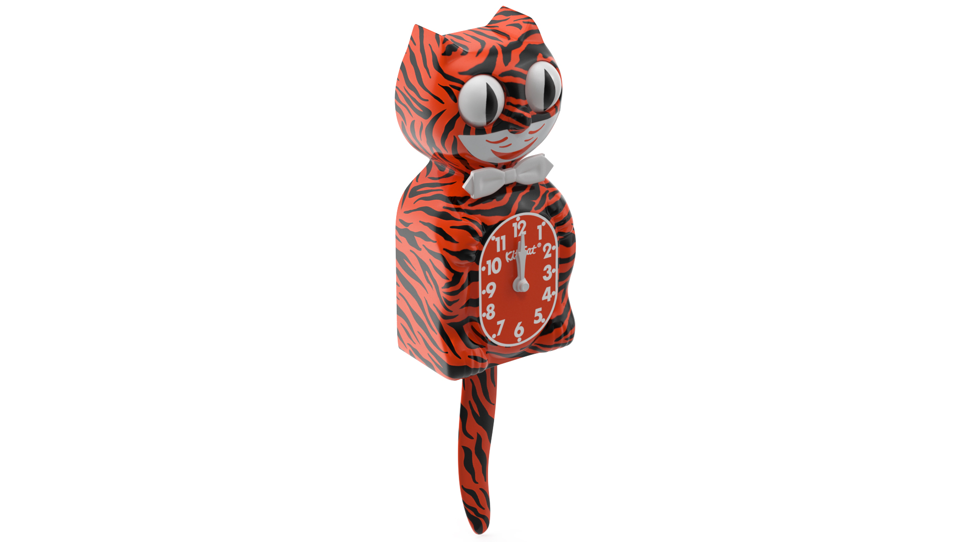 3D Bengal Tiger Kit Cat Clock Rigged model