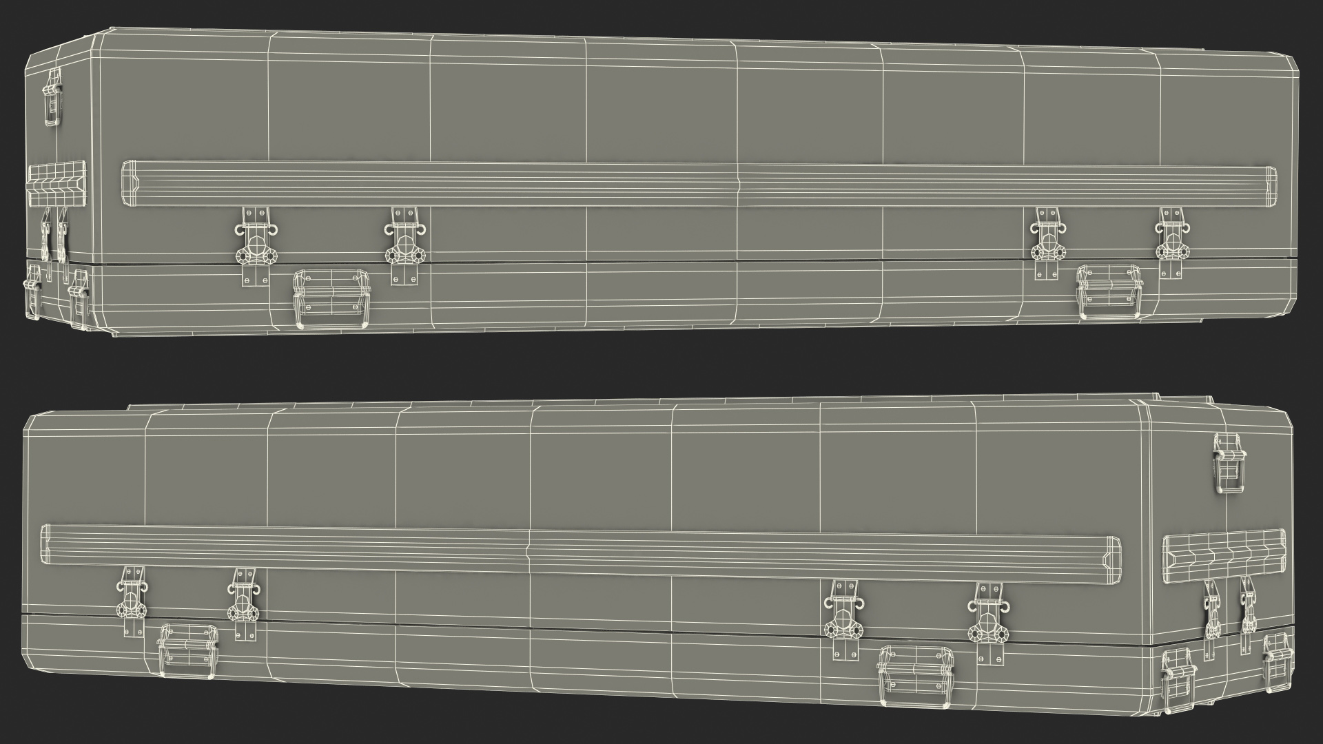 3D Military Funeral Casket model