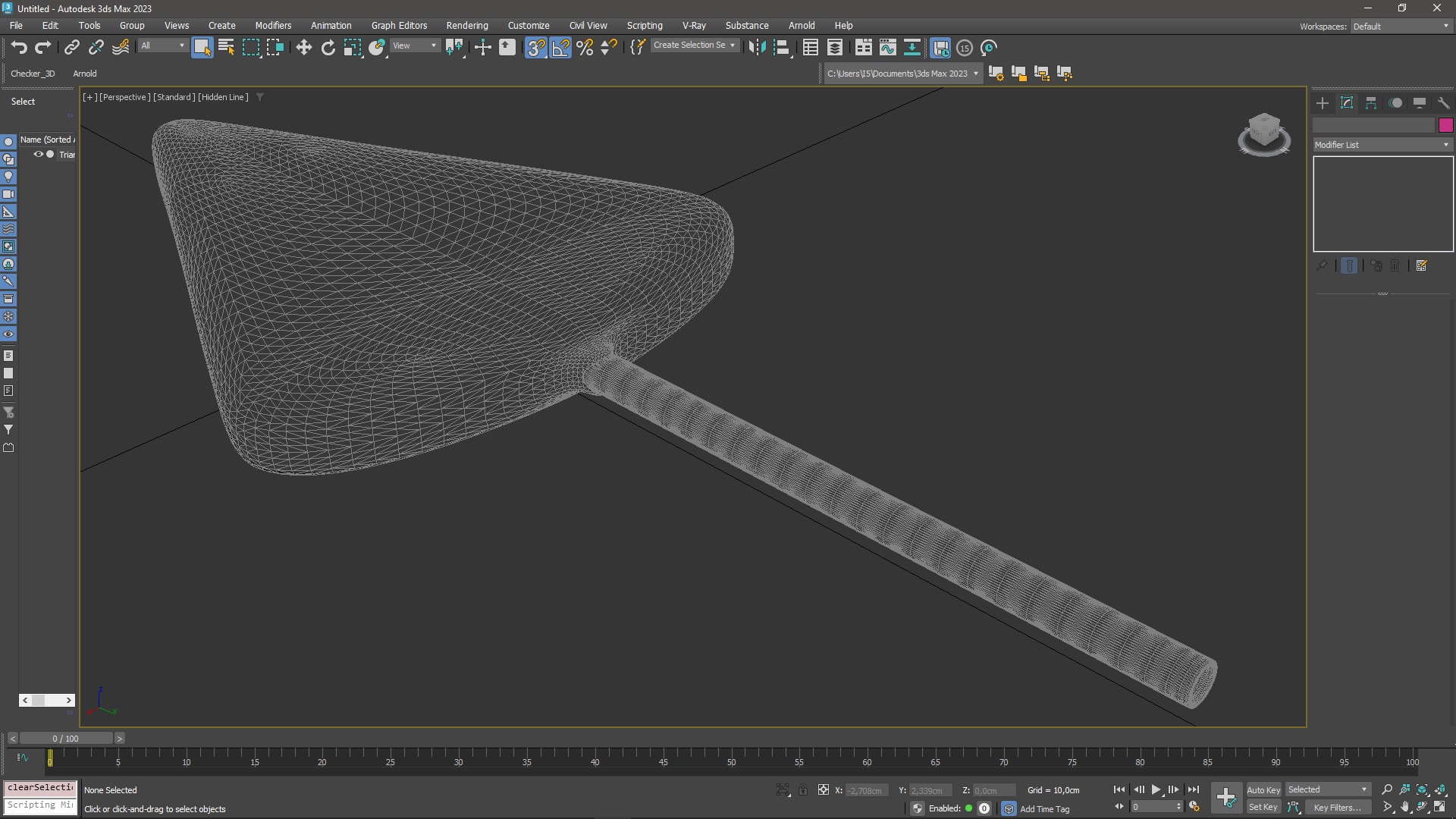 Triangle Form Yellow Lollipop for 3D Print 3D