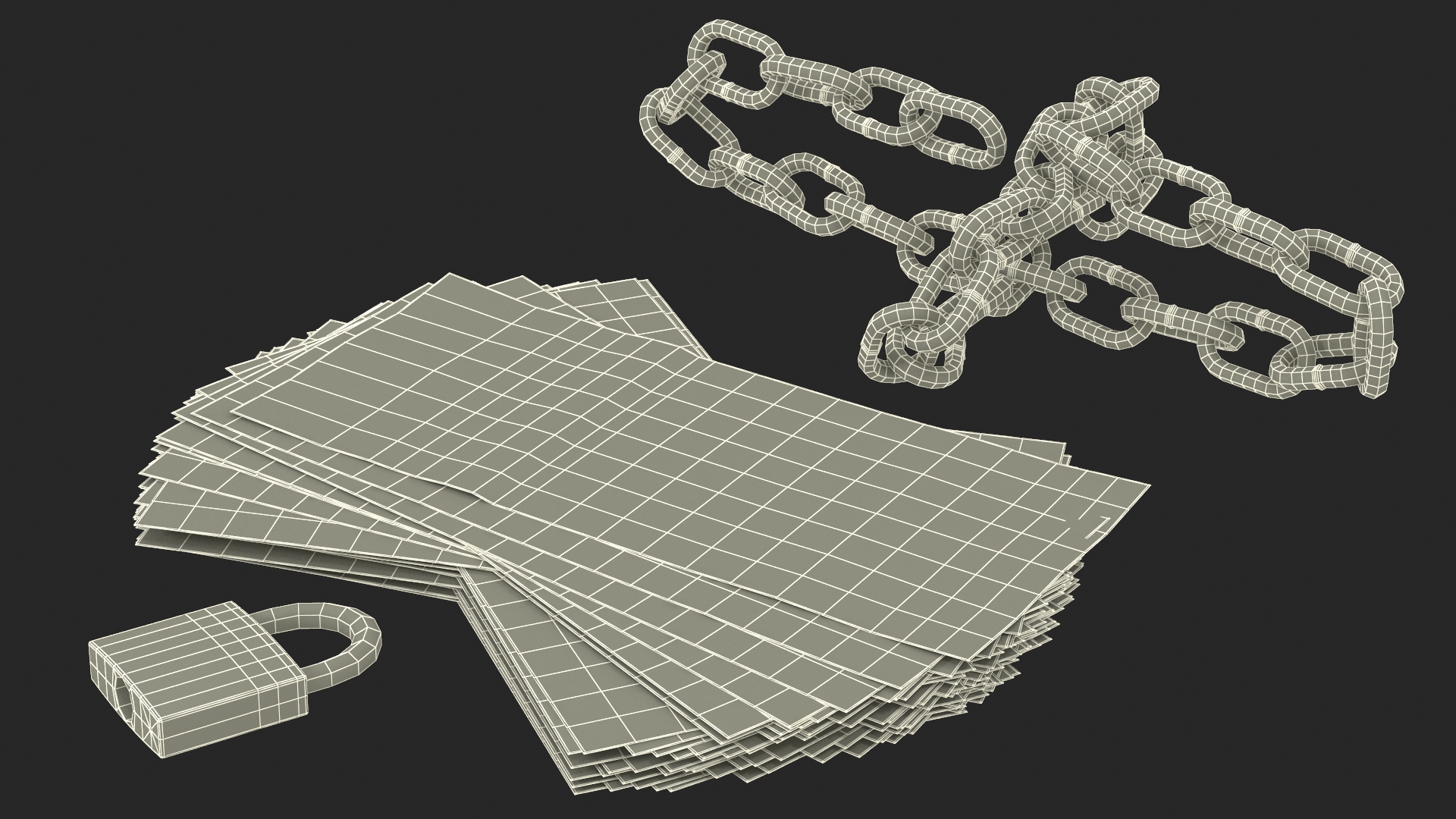 Wad of Won in Chain 3D model