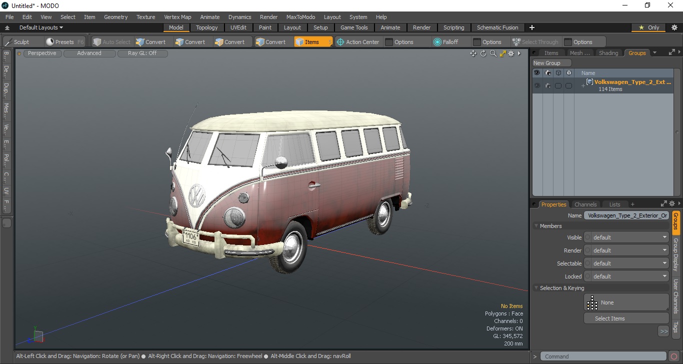 3D Volkswagen Type 2 Exterior Only
