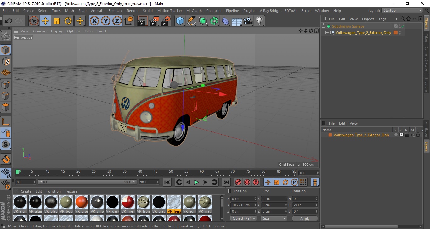 3D Volkswagen Type 2 Exterior Only