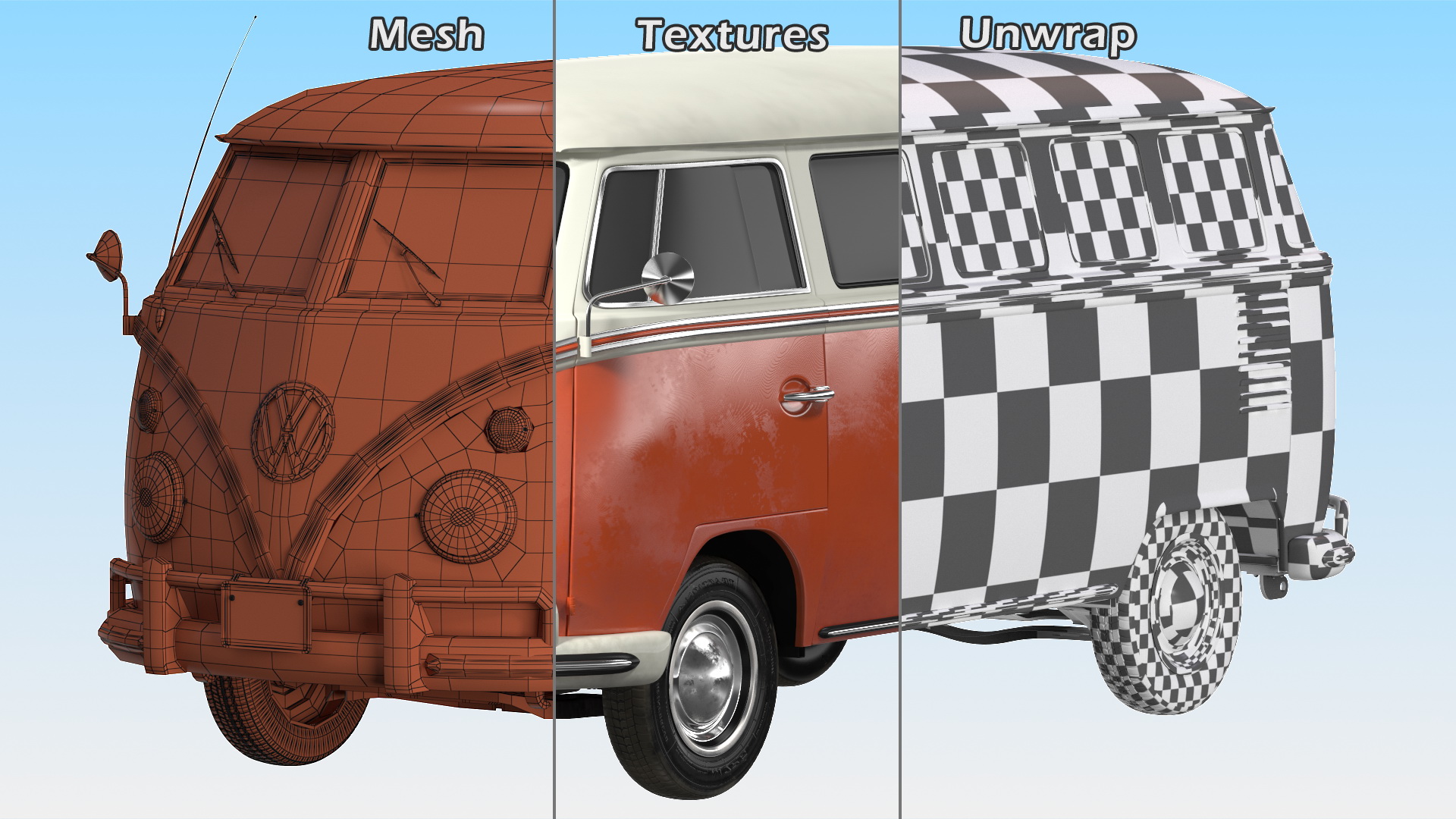 3D Volkswagen Type 2 Exterior Only