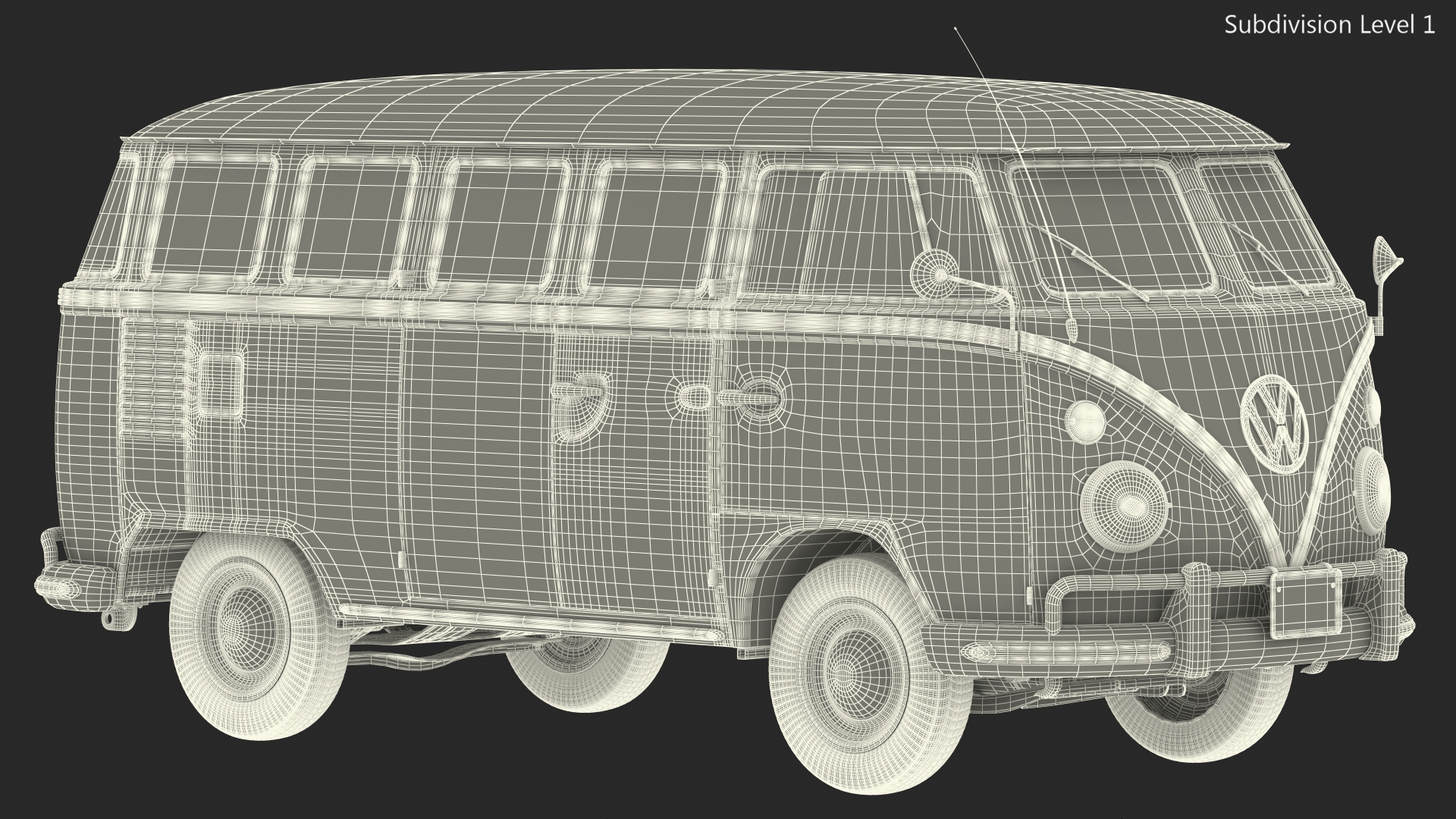 3D Volkswagen Type 2 Exterior Only