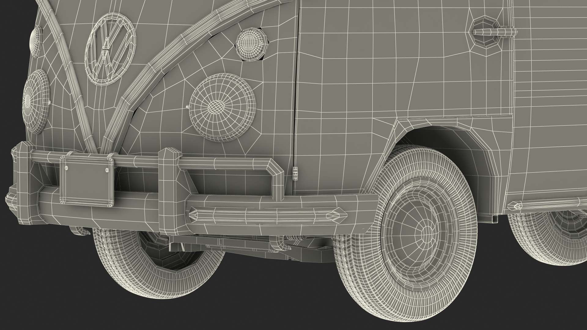 3D Volkswagen Type 2 Exterior Only