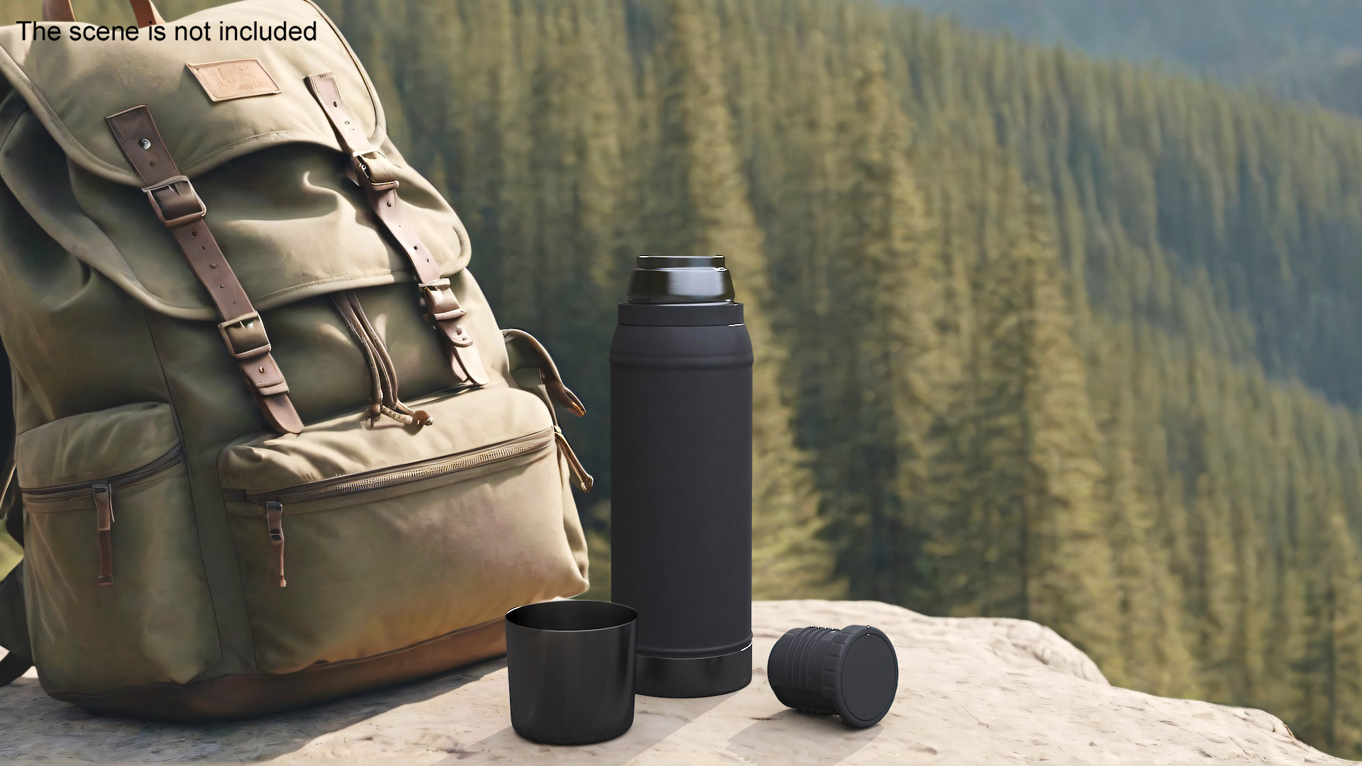 Stanley Classic Flask Black Open 3D