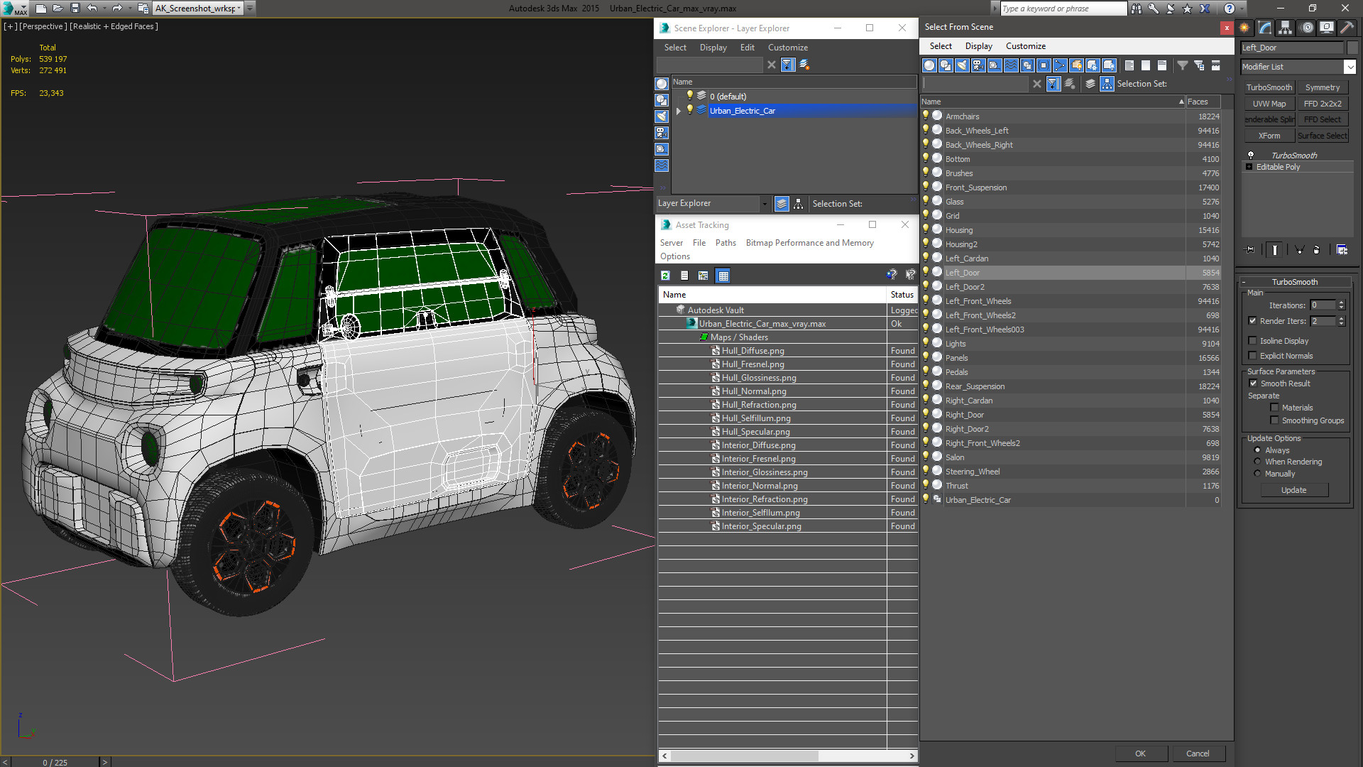 3D Urban Electric Car model